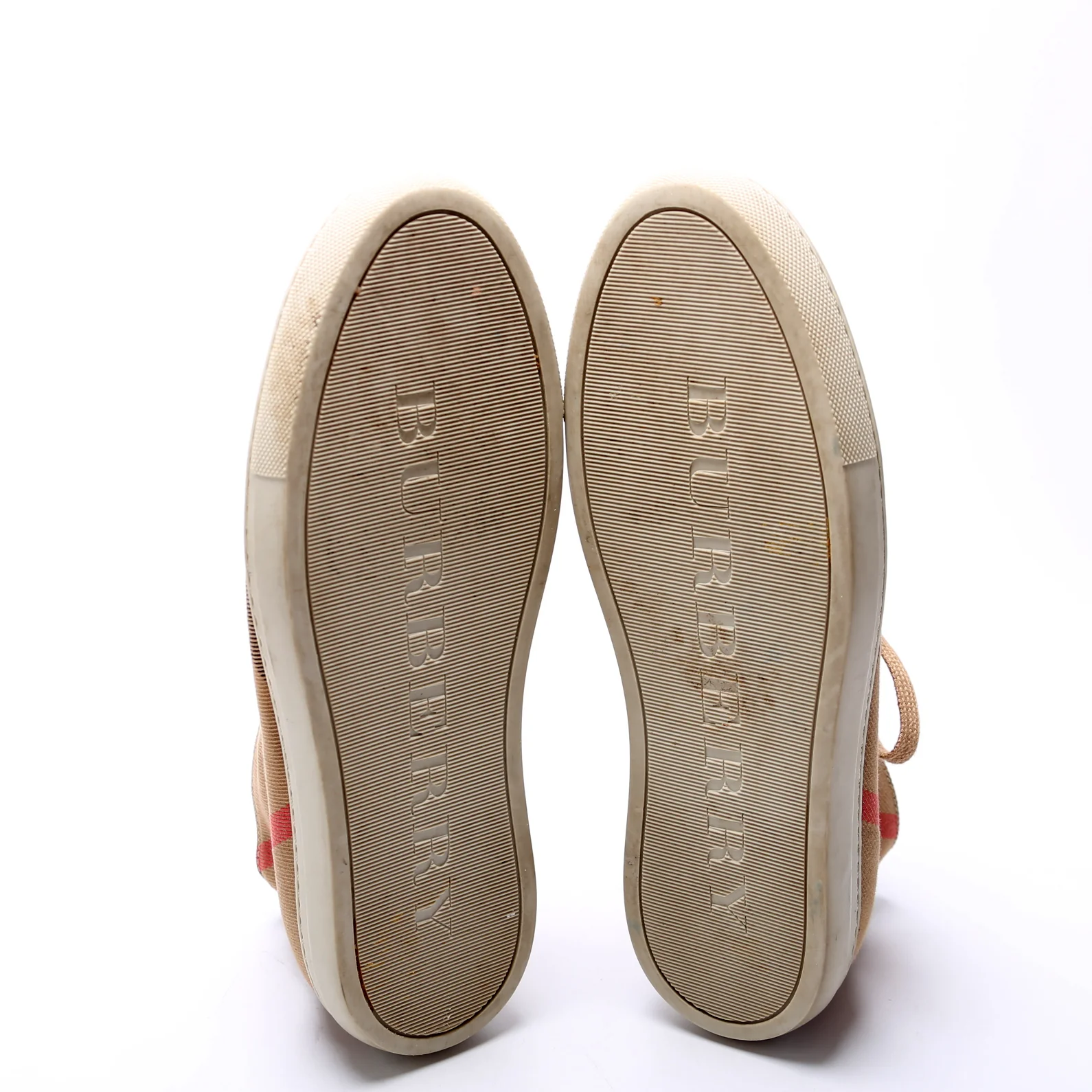 Check/Leather Mid Top Sneakers Size 37 - Image 6