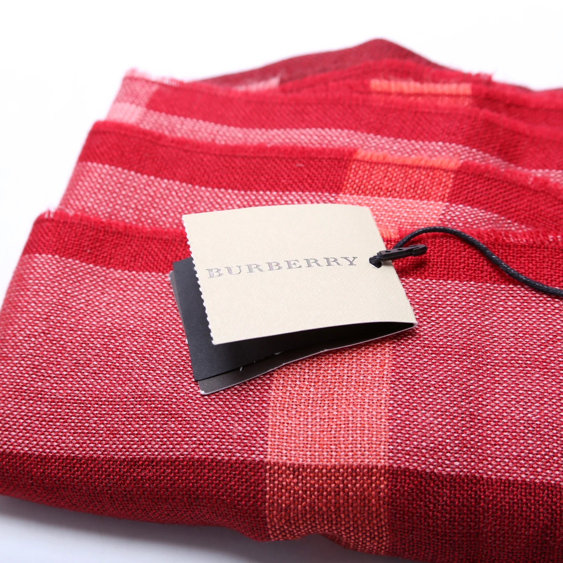 Check Silk/Cashmere Scarf - Image 3