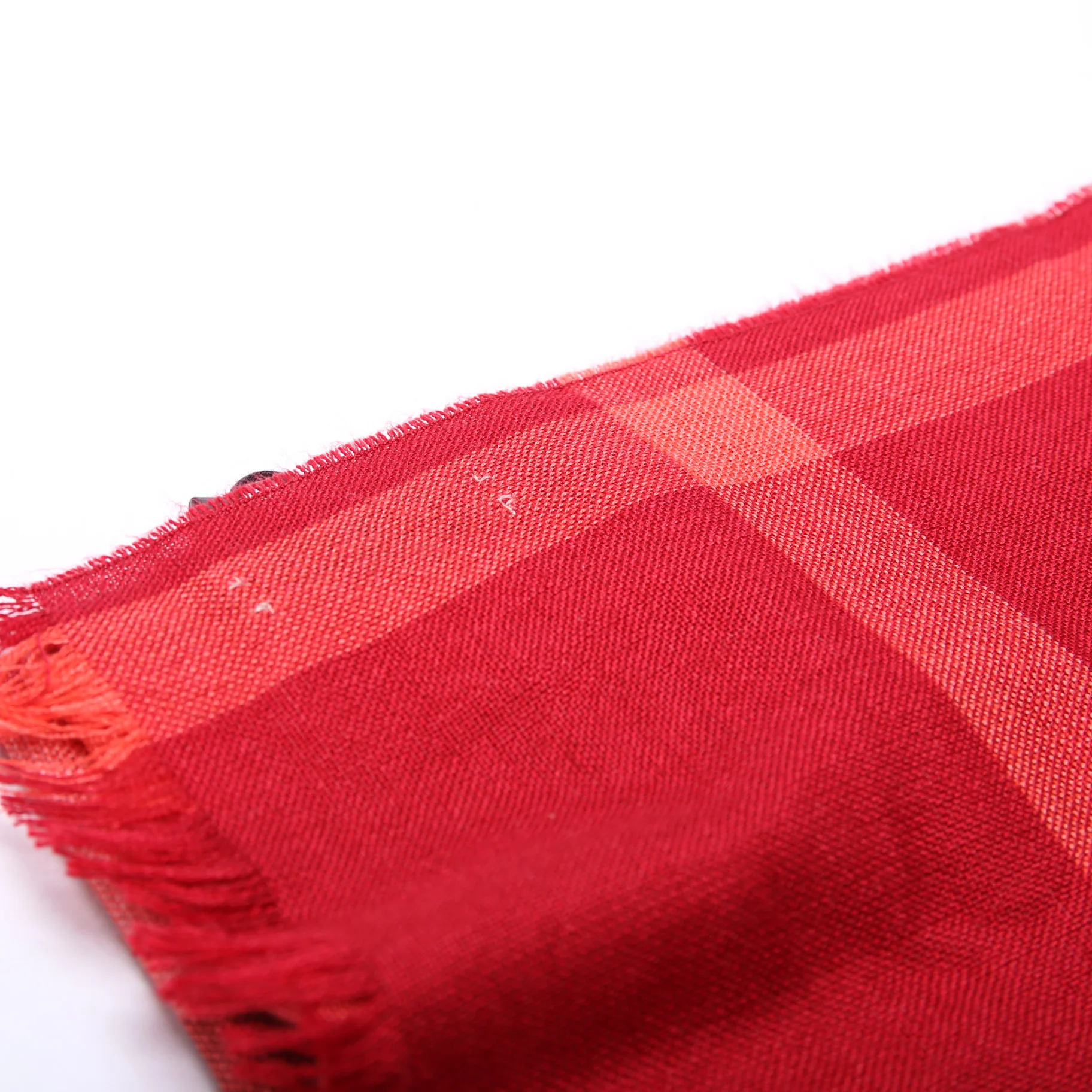 Check Silk/Cashmere Scarf - Image 5