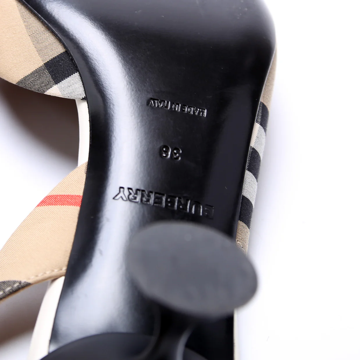 Check Slingback Pumps Size 38 - Image 8
