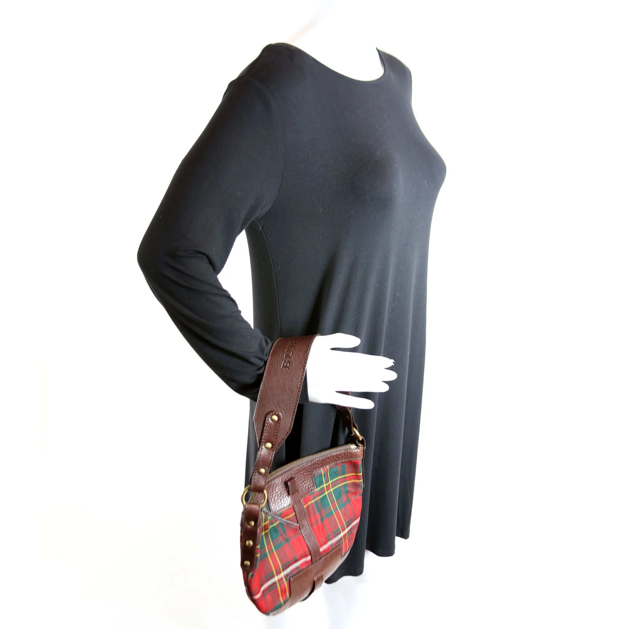 Check Small Hobo Vintage - Image 9