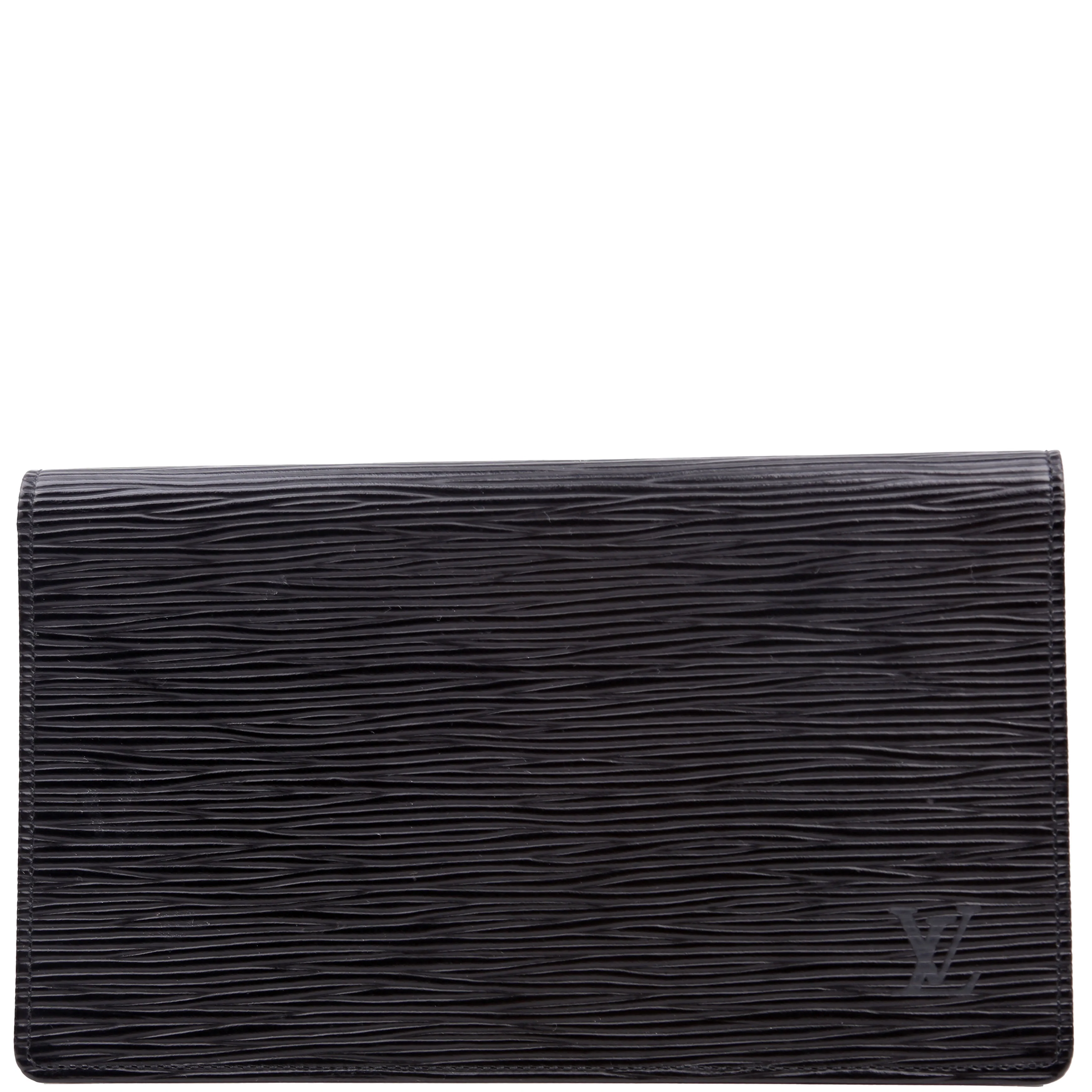 Checkbook Cover Epi Black