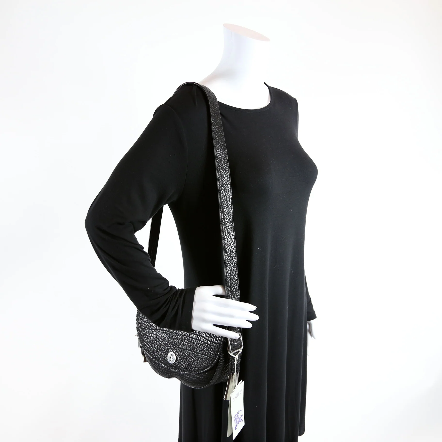 Chess Small Calfskin Satchel Black - Image 10