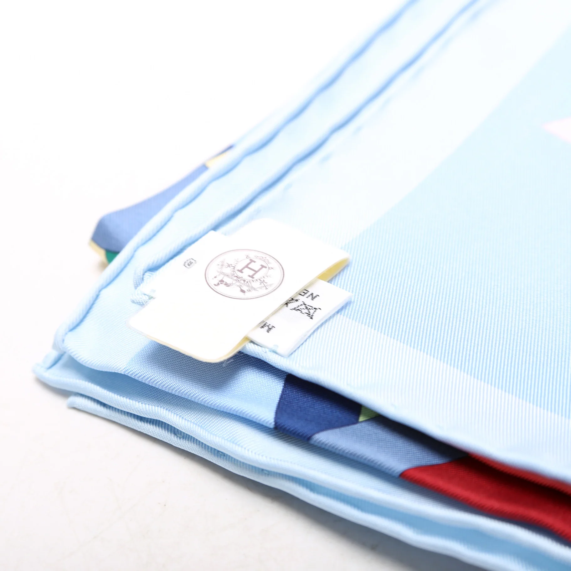 Cheval De Fete 90CM Silk Scarf Blue - Image 4