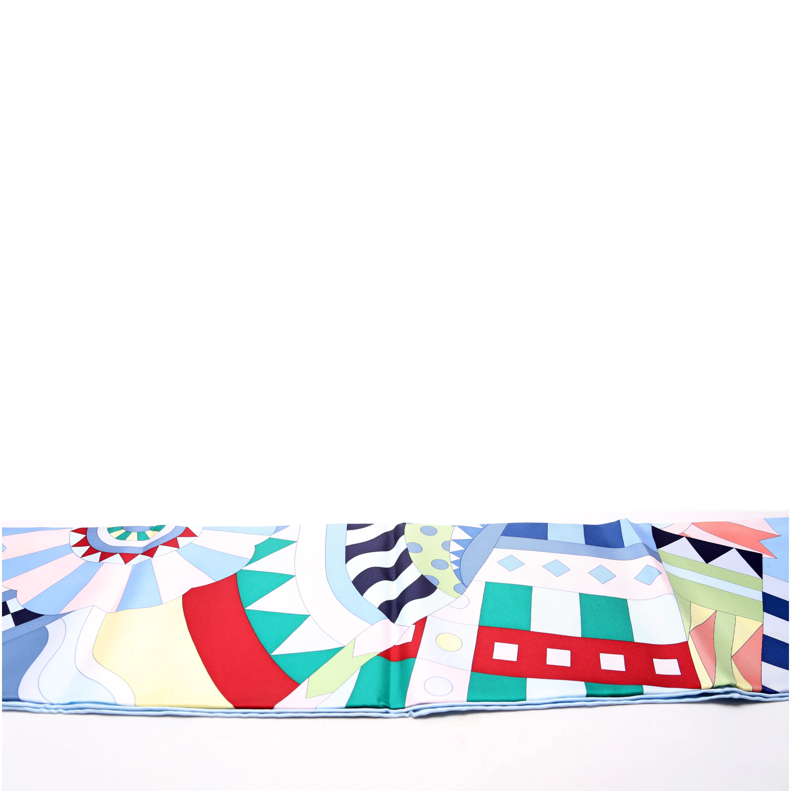 Cheval De Fete 90CM Silk Scarf Blue - Image 6