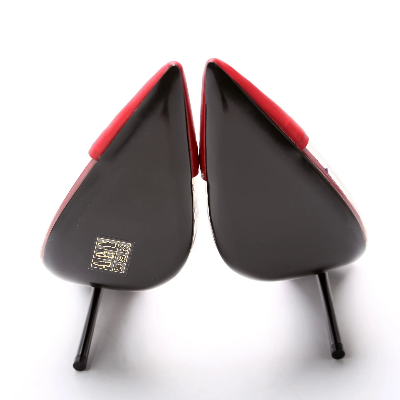 Chica 115 PVC/Calfskin Slingback Pumps Size 38.5 Red - Image 7