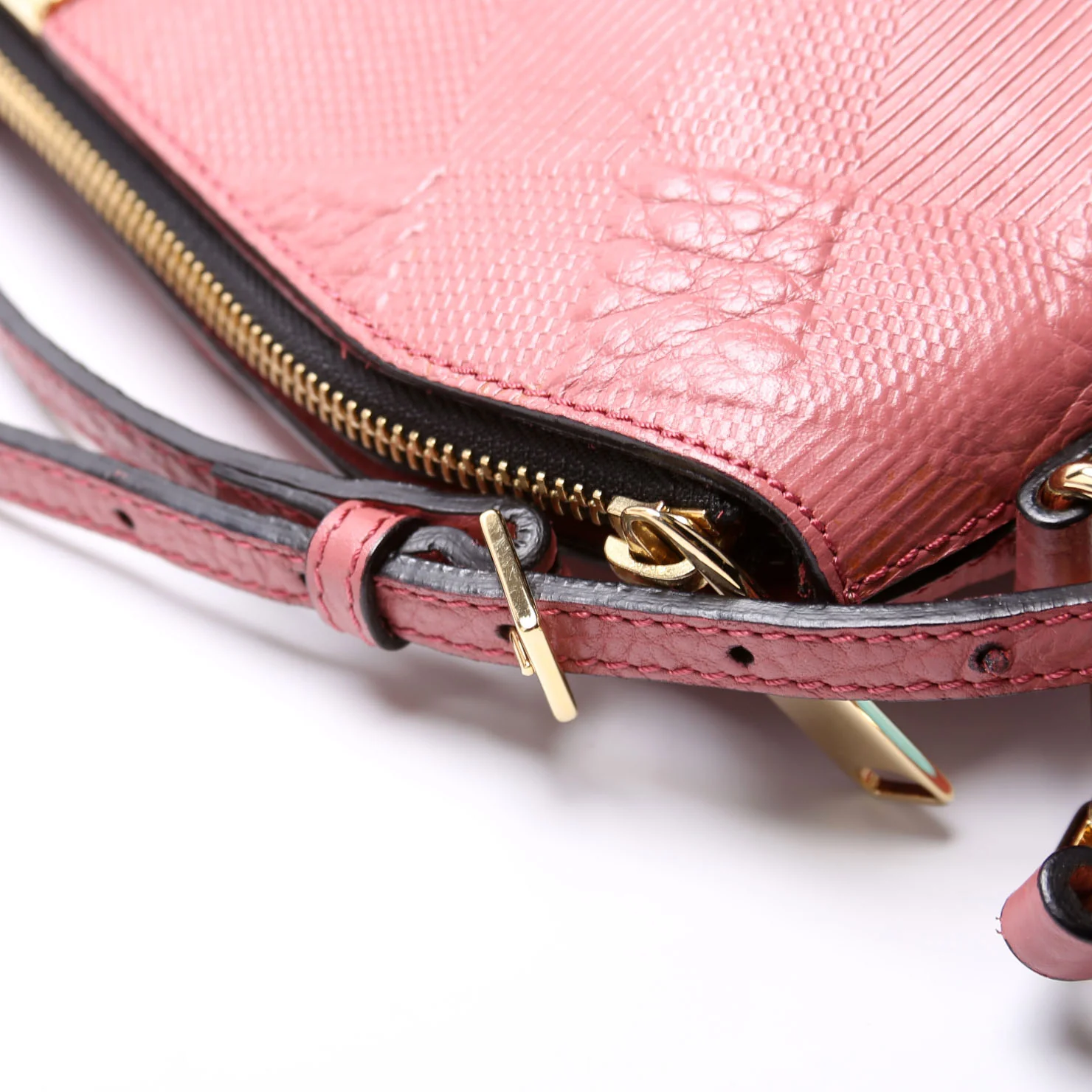 Chichester Grain Check Crossbody Mauve - Image 6