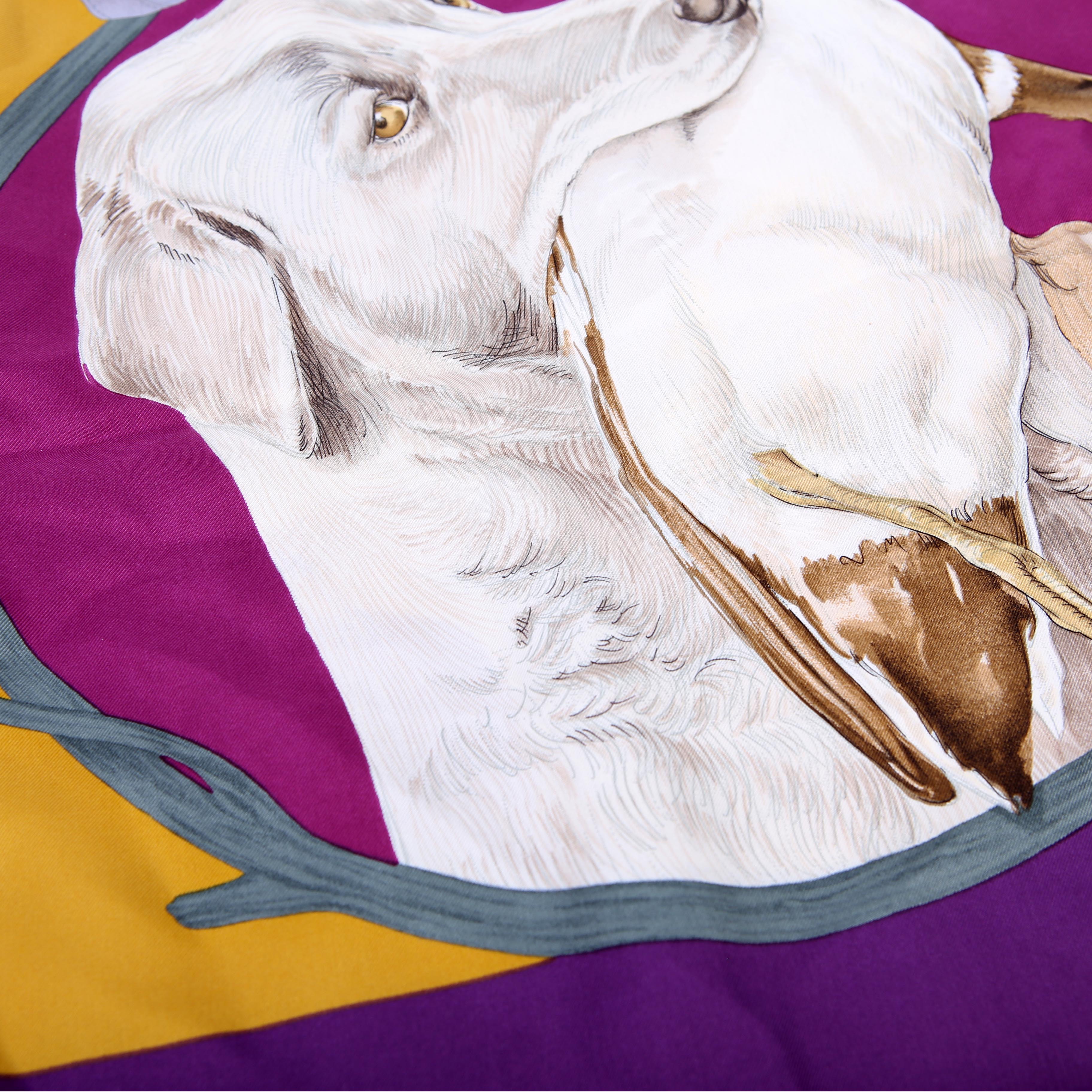 Chiens Au Rapport Silk Scarf - Image 3