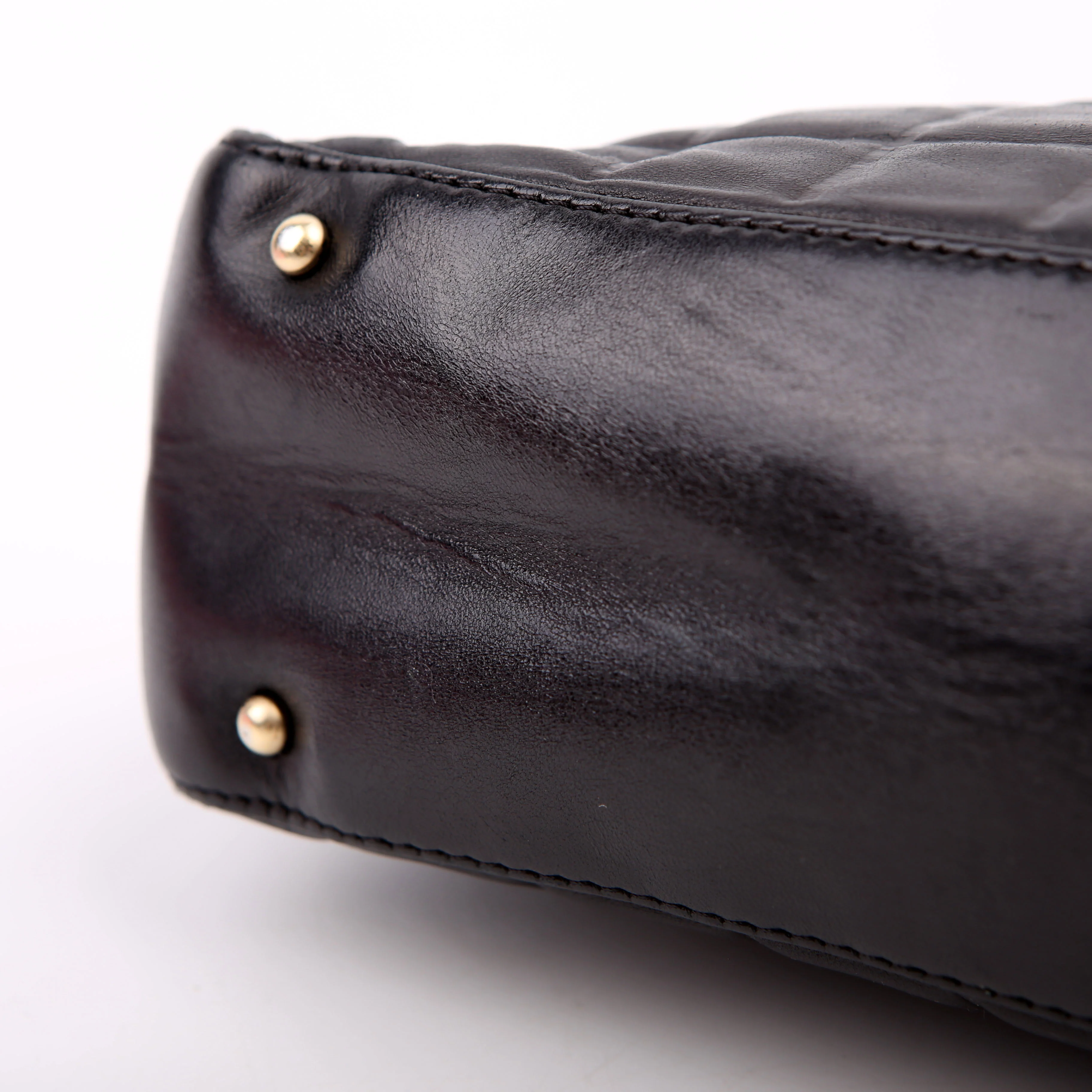 Chocolate Bar Shoulder Bag Lambskin Black - Image 10