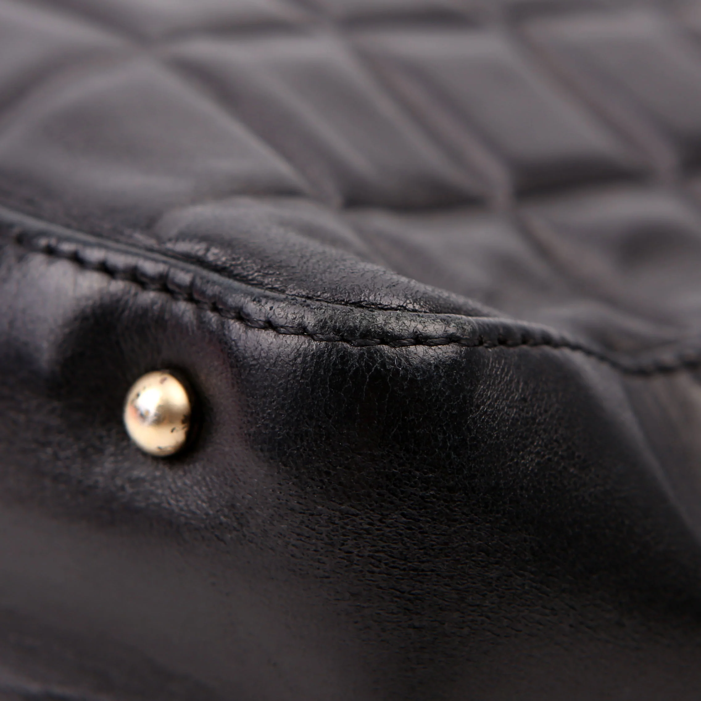 Chocolate Bar Shoulder Bag Lambskin Black - Image 6