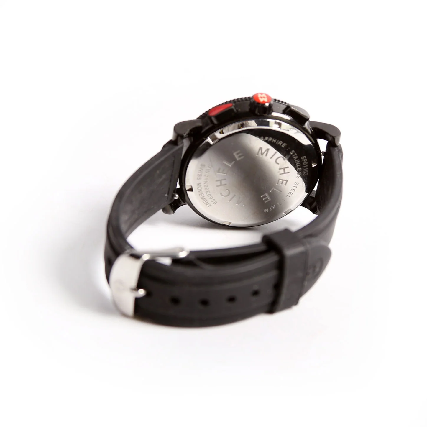 Chronograph Noir With Rubber Strap Watch Black/Blue - Image 2
