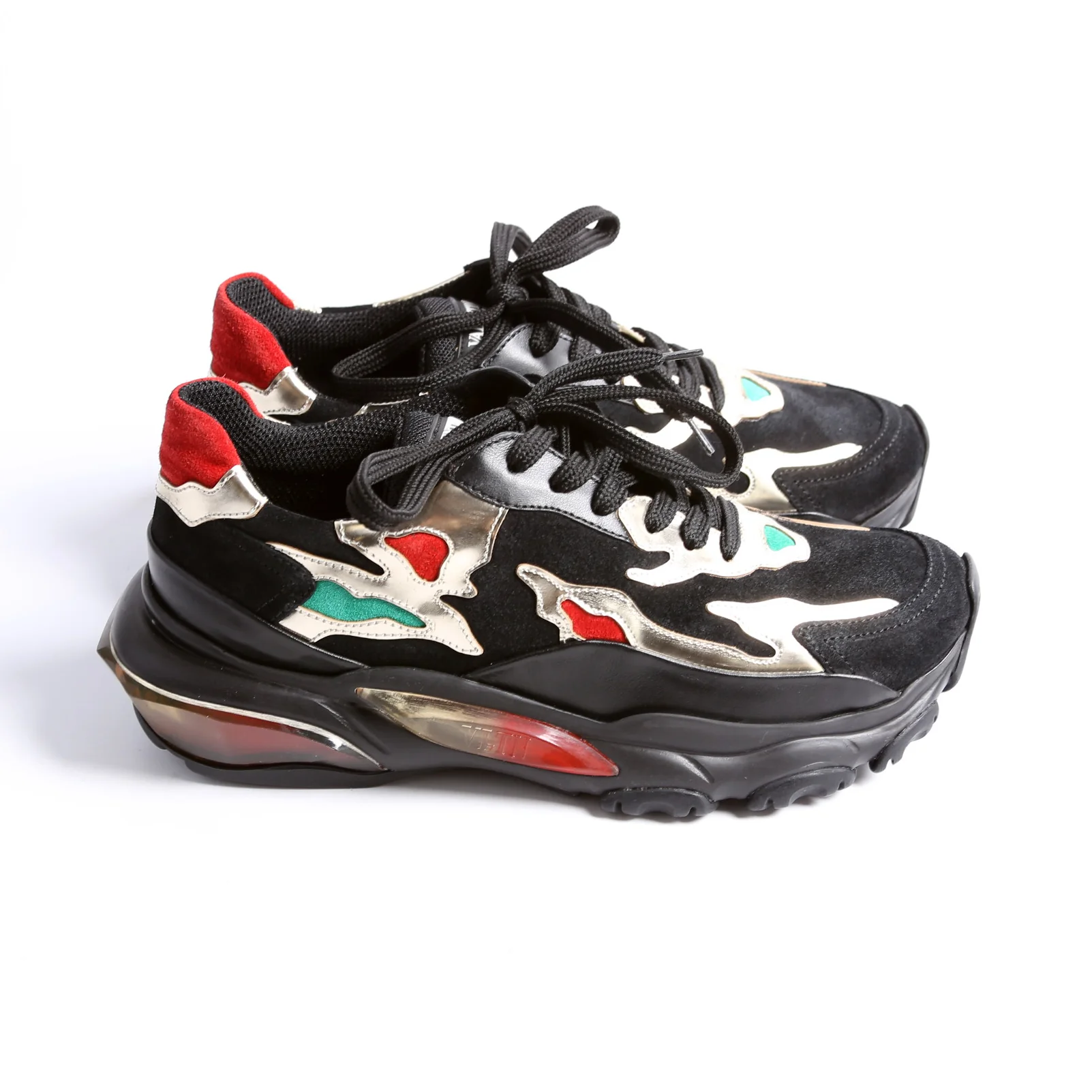 Chunky Sneakers Size 38.5 Black - Image 5