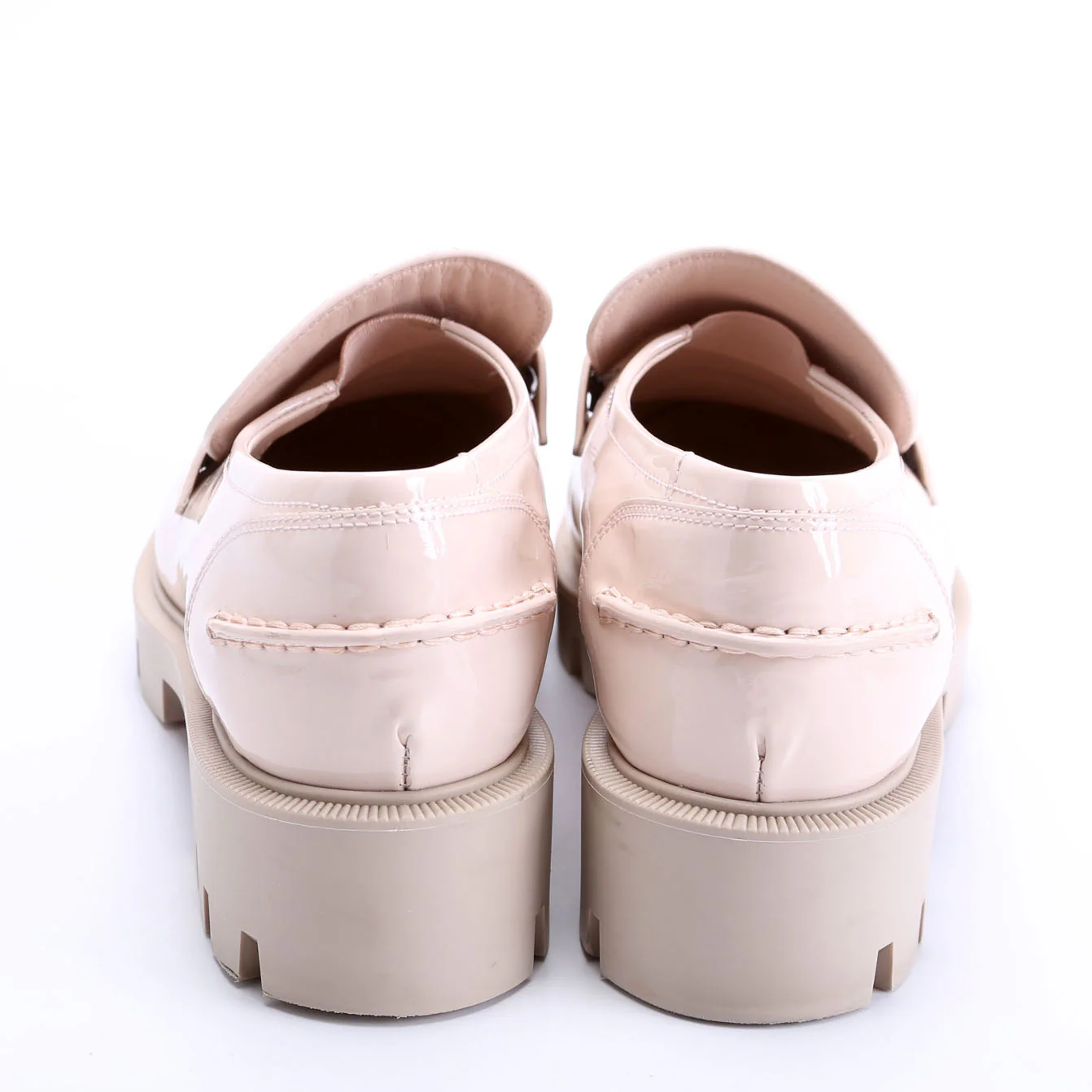 CL Moc Lug Loafers Size 38.5 Taupe - Image 4