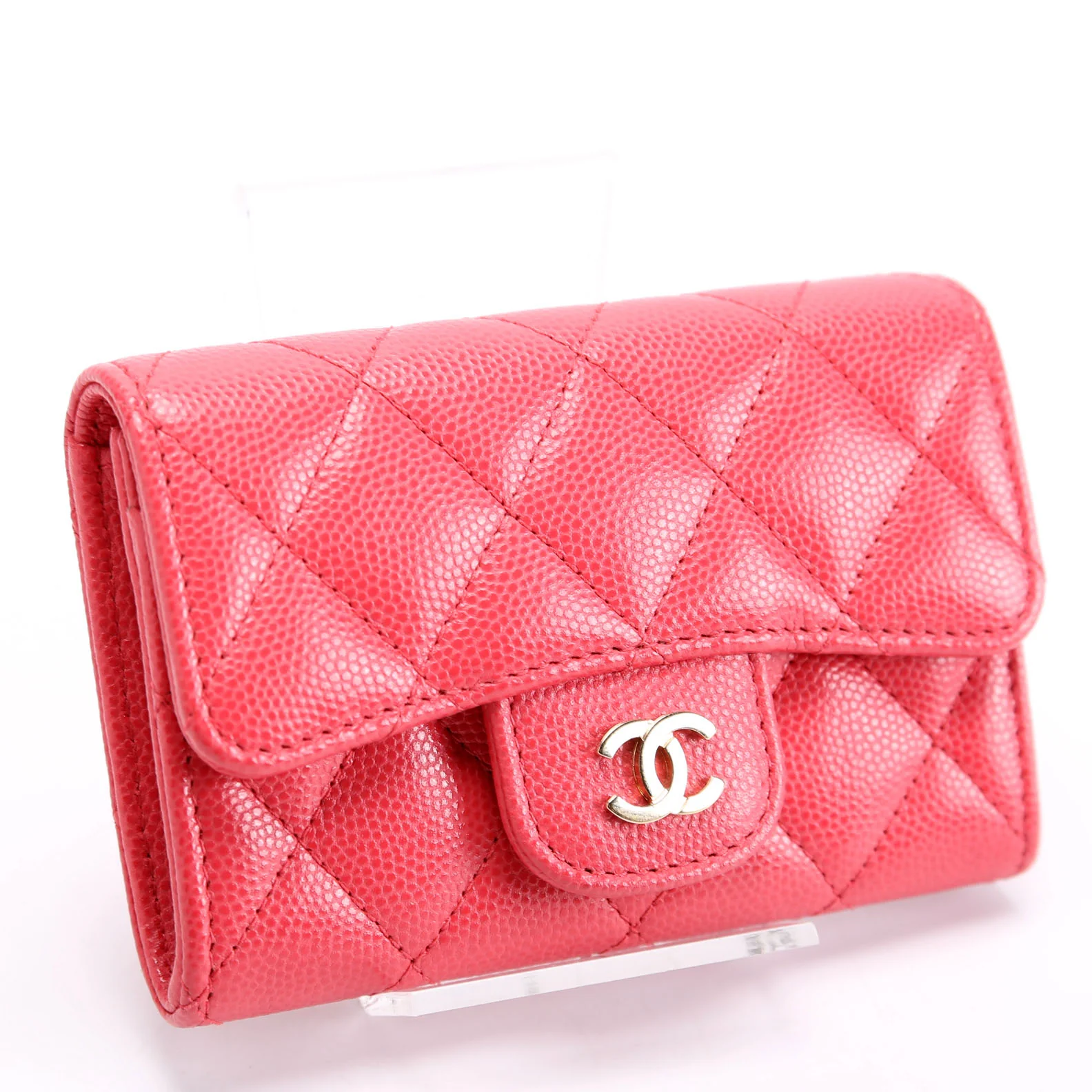 Classic Business Card Holder Caviar 22M Pink - Image 2