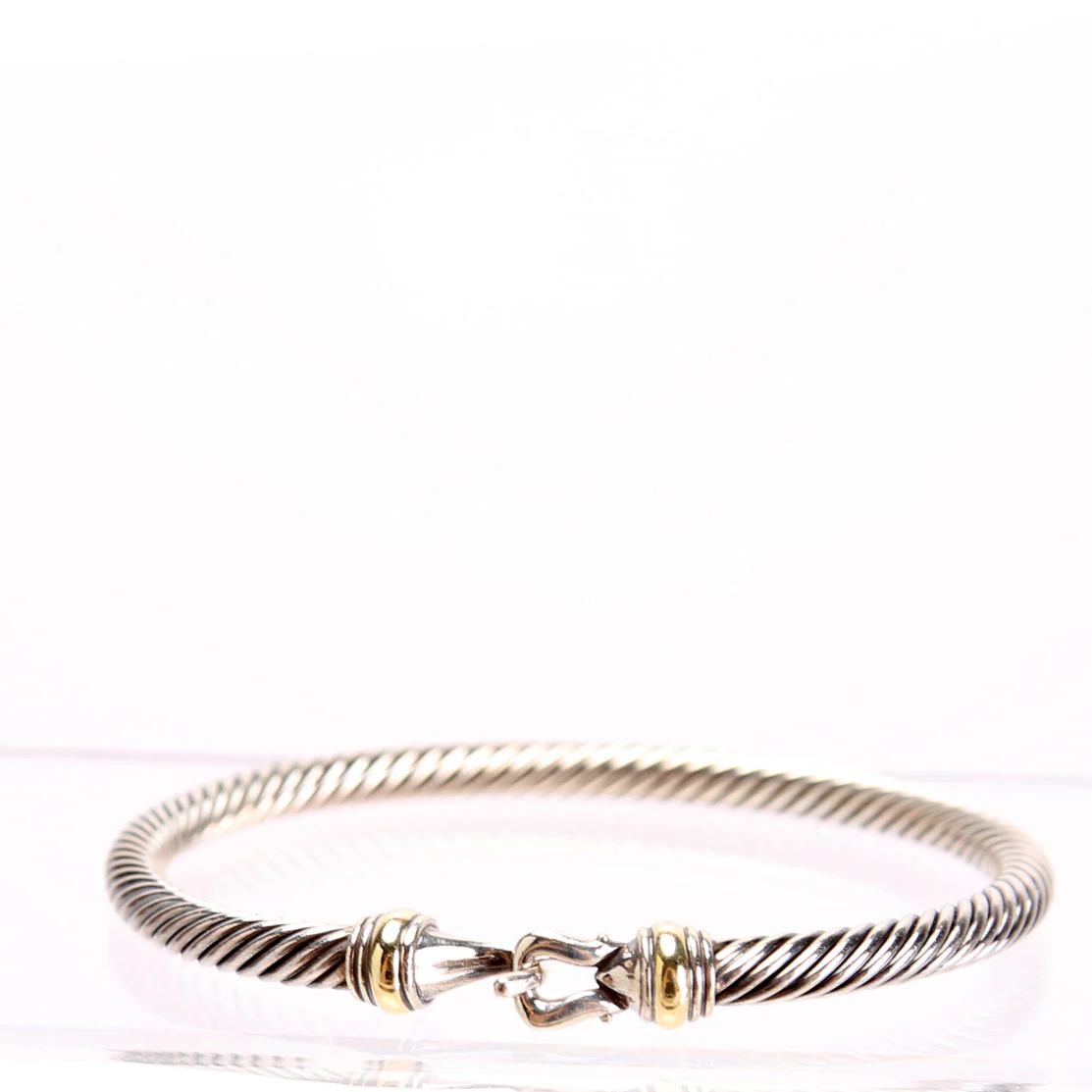 Classic Cable 4MM Buckle Bracelet 925/750 - Image 3