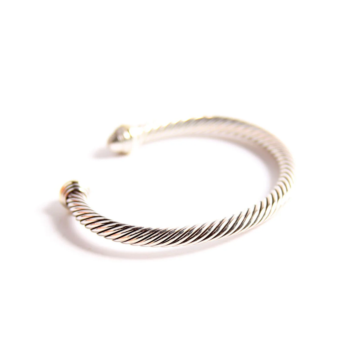 Classic Cable 5MM Bracelet 925/585/Pave - Image 2
