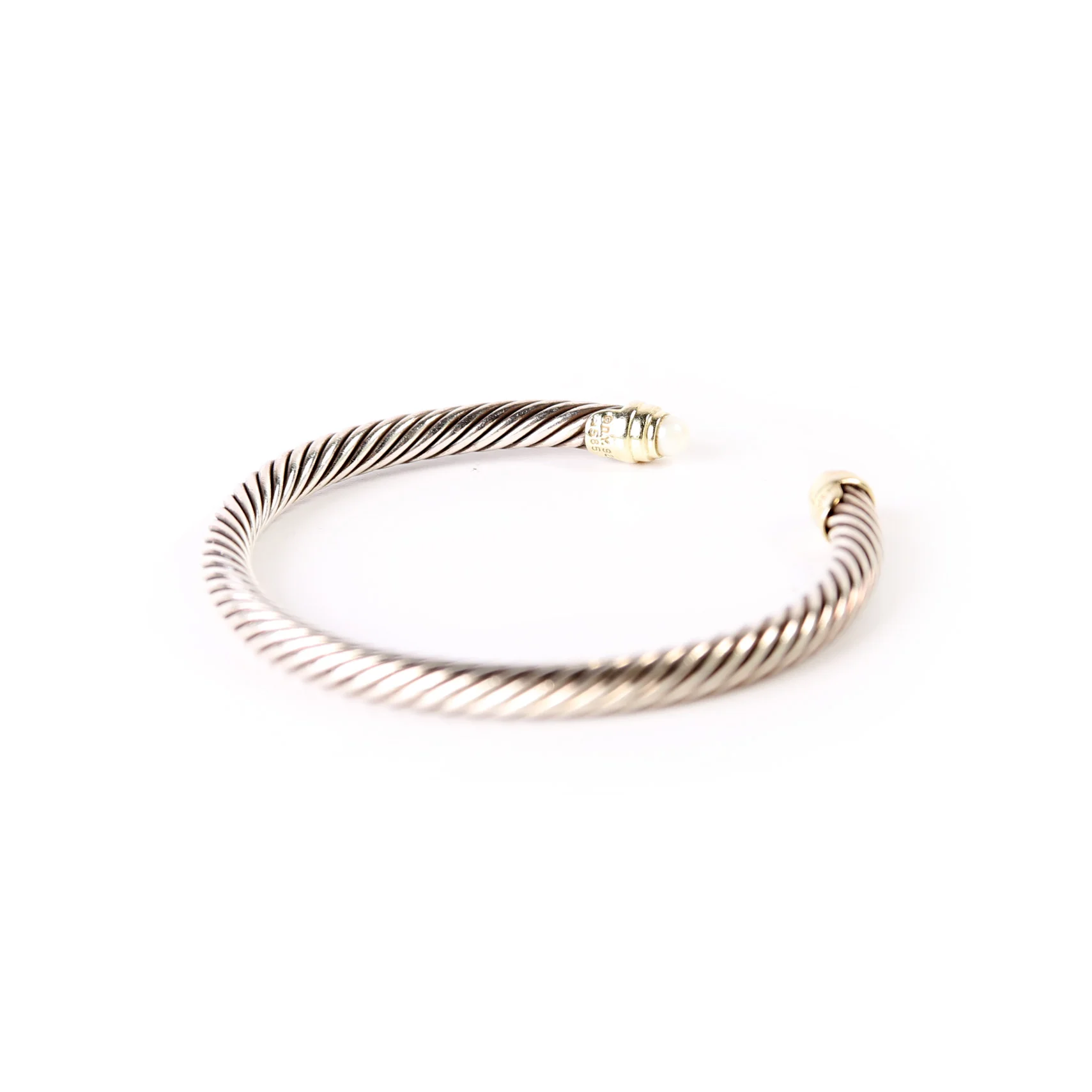 Classic Cable 5MM Bracelet 925/585/Pearl - Image 6