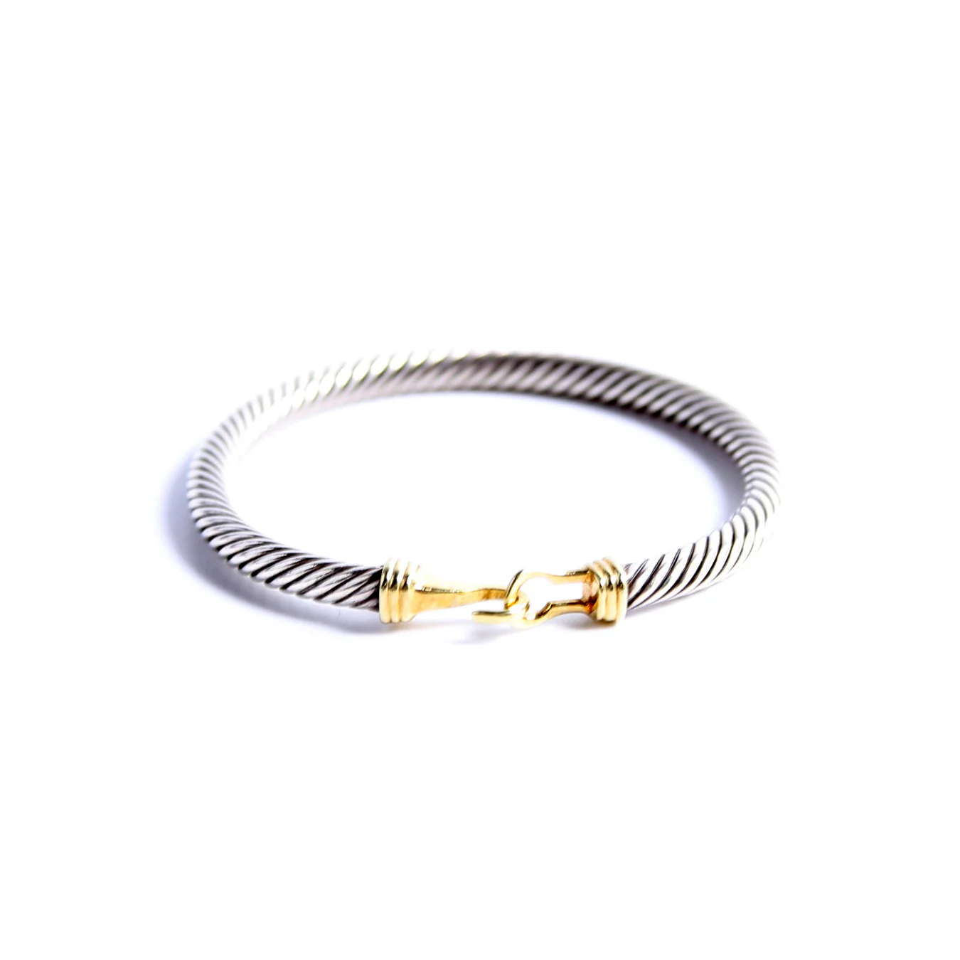 Classic Cable 5mm Buckle Bracelet 925/585 - Image 3