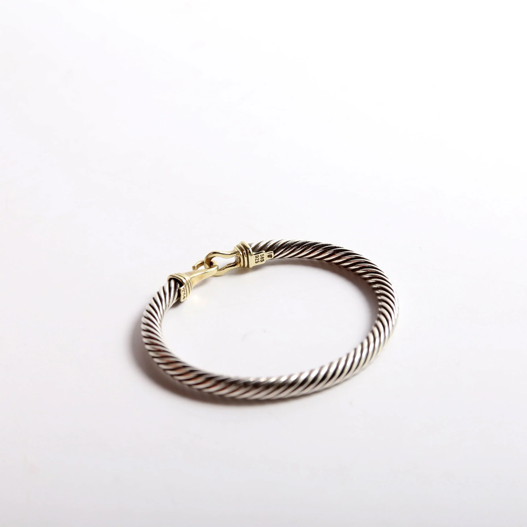 Classic Cable 5MM Buckle Bracelet 925/585 - Image 4