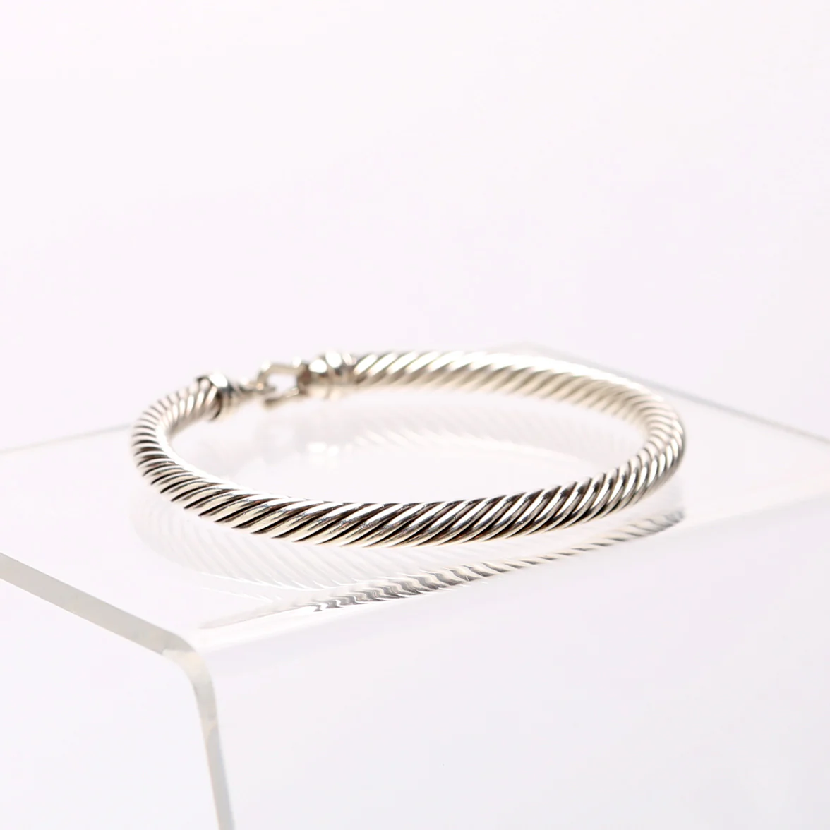Classic Cable 5MM Buckle Bracelet 925/PAVE - Image 2