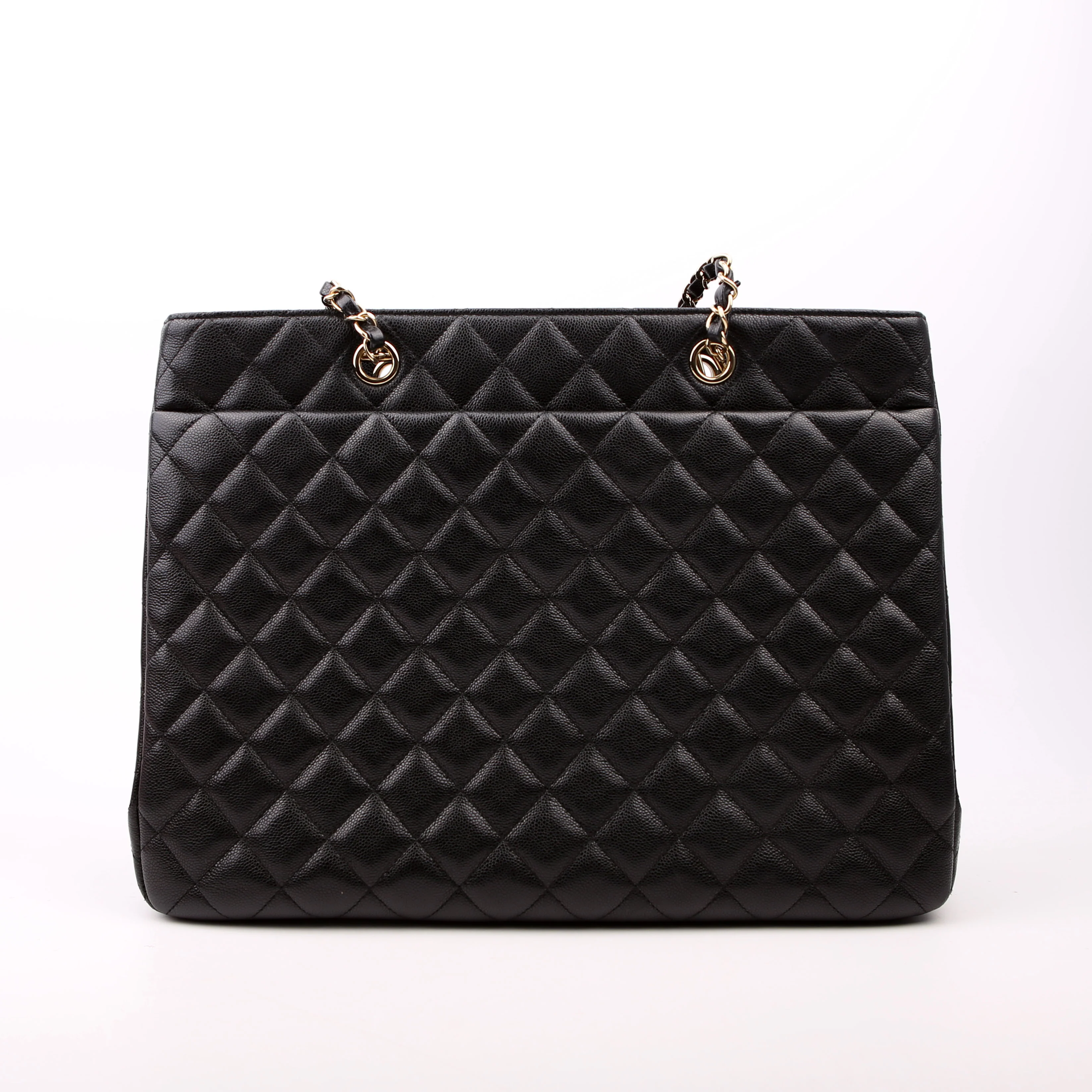 Classic CC Shopping Tote Caviar RFID Black - Image 3