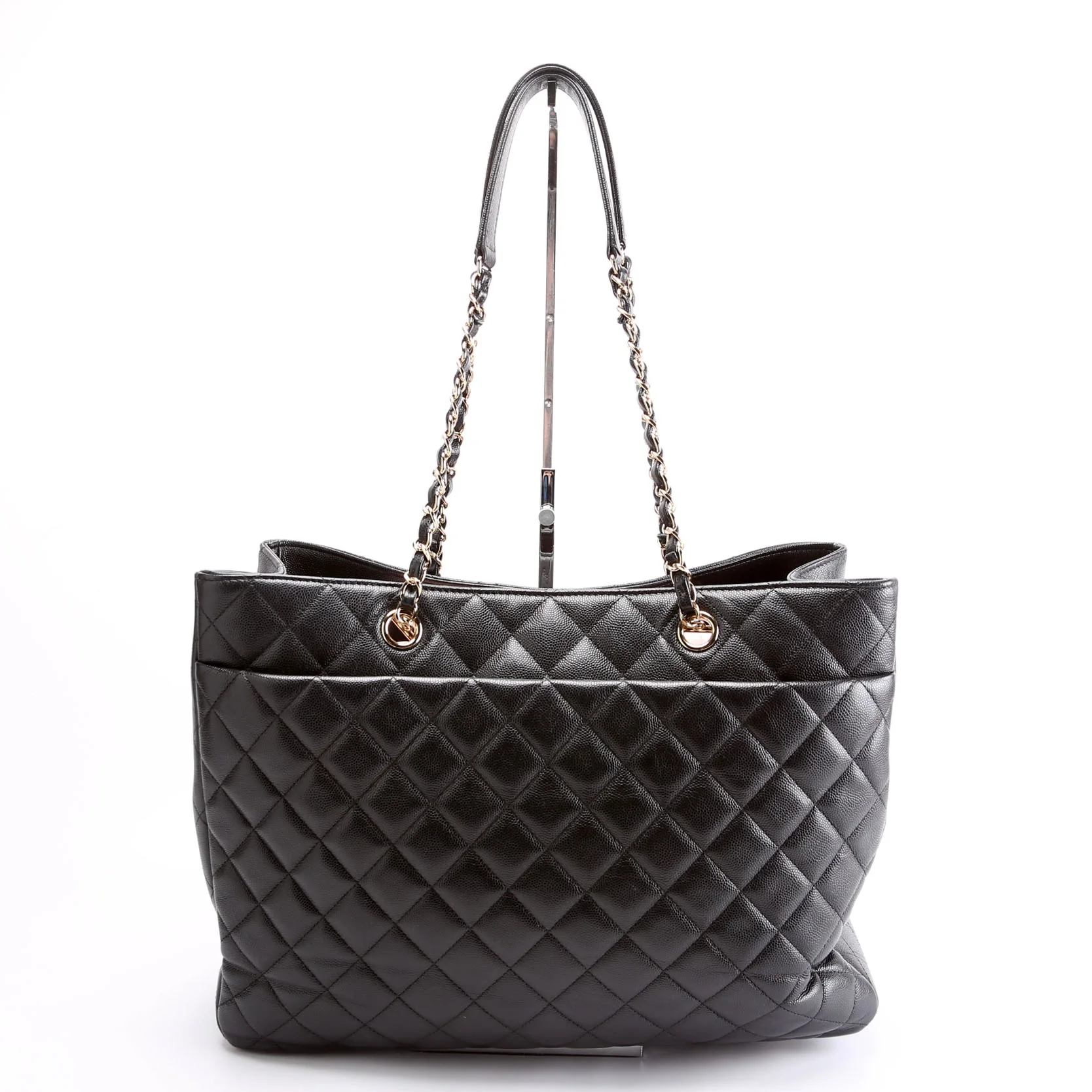 Classic CC Shopping Tote Caviar RFID Black - Image 3