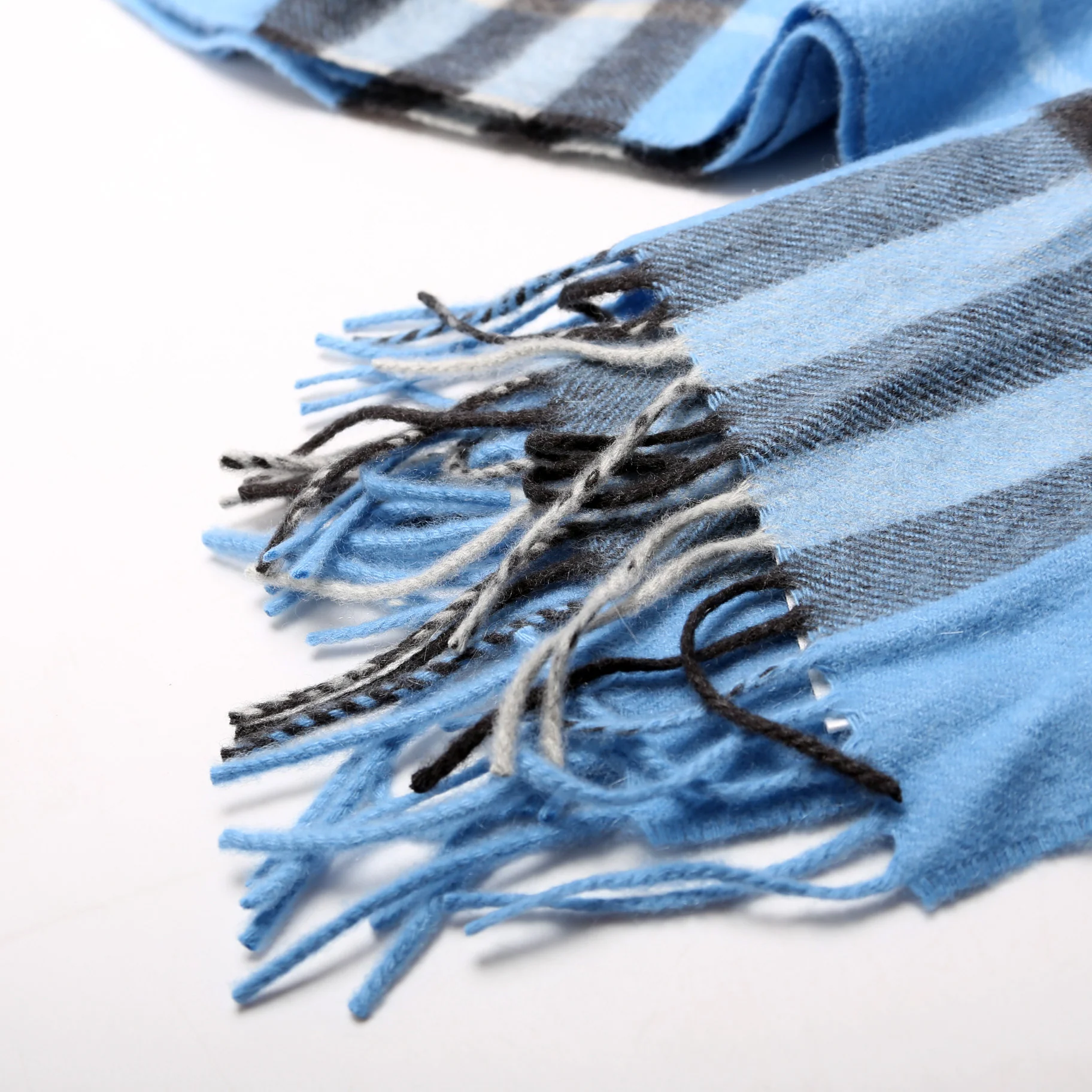 Classic Check Cashmere Scarf - Image 4