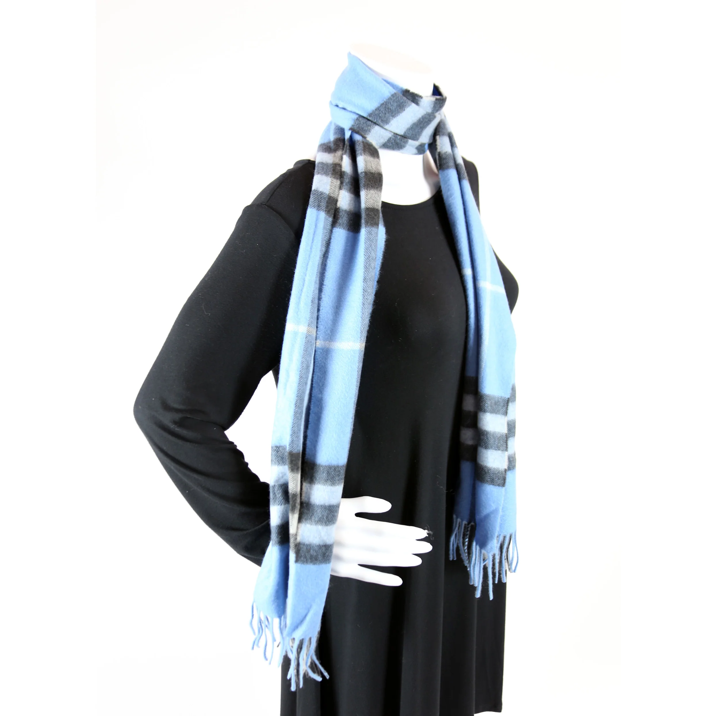 Classic Check Cashmere Scarf - Image 6
