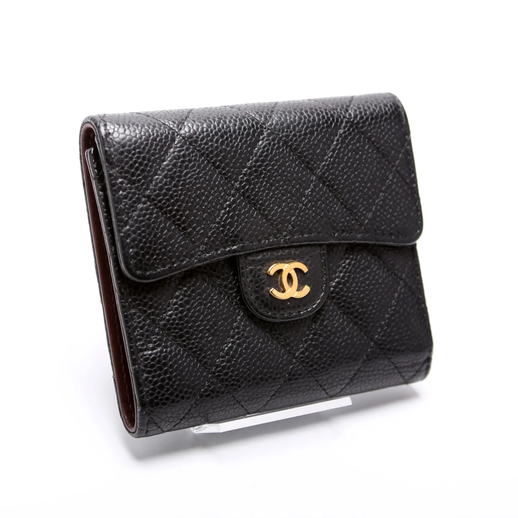 Classic Compact Flap Wallet Caviar 25M Black - Image 2