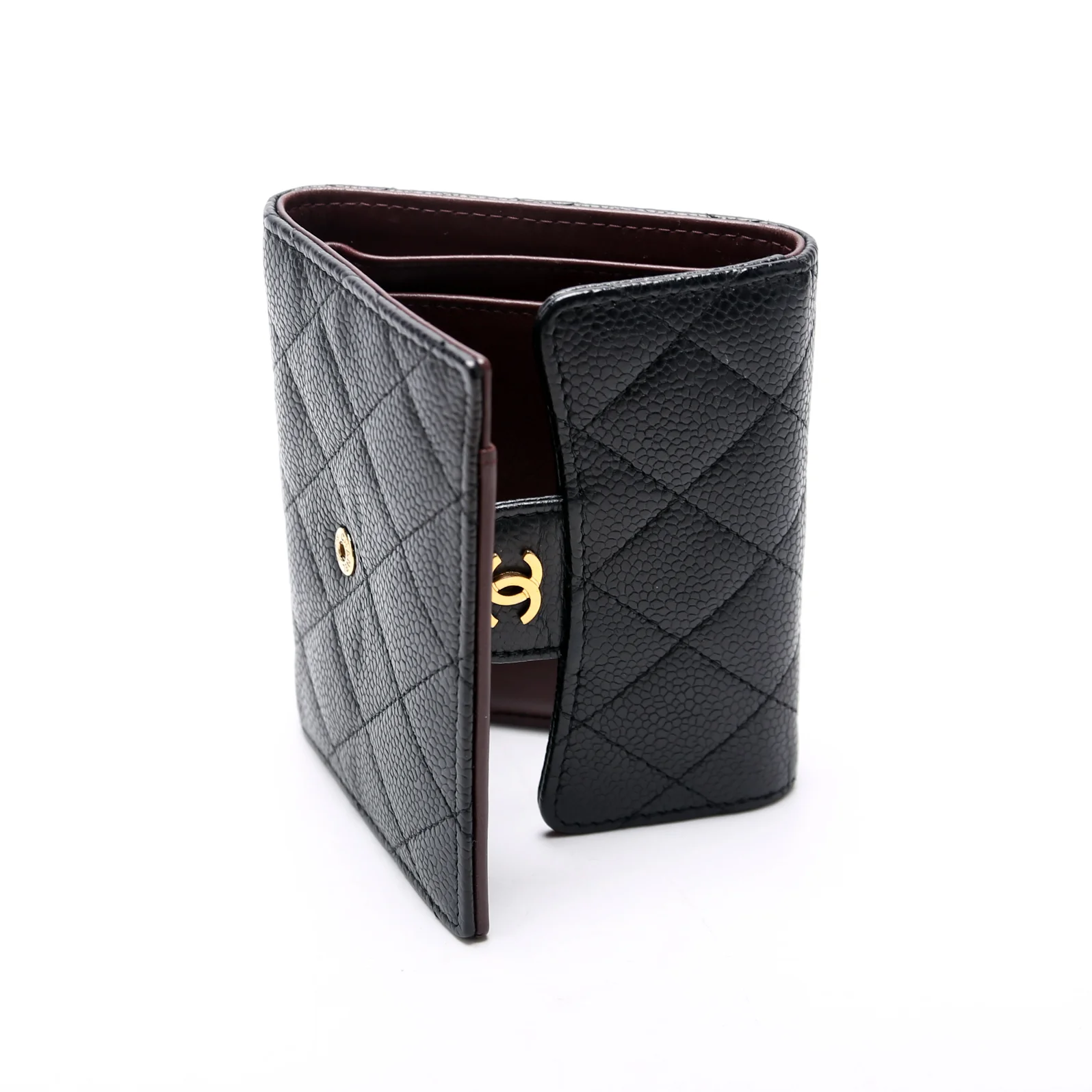 Classic Compact Flap Wallet Caviar 25M Black - Image 6