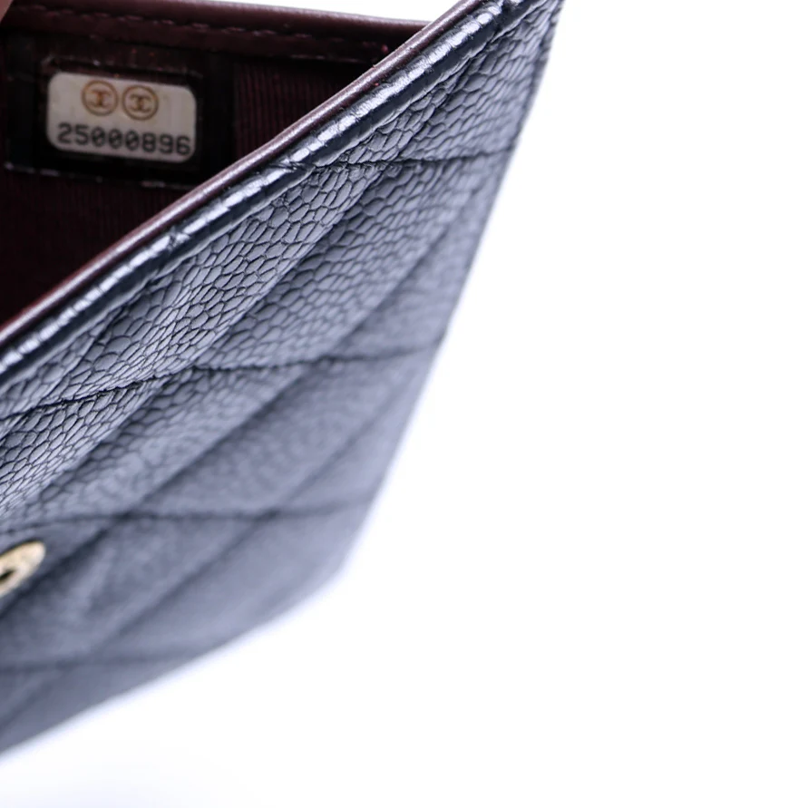 Classic Compact Flap Wallet Caviar 25M Black - Image 8