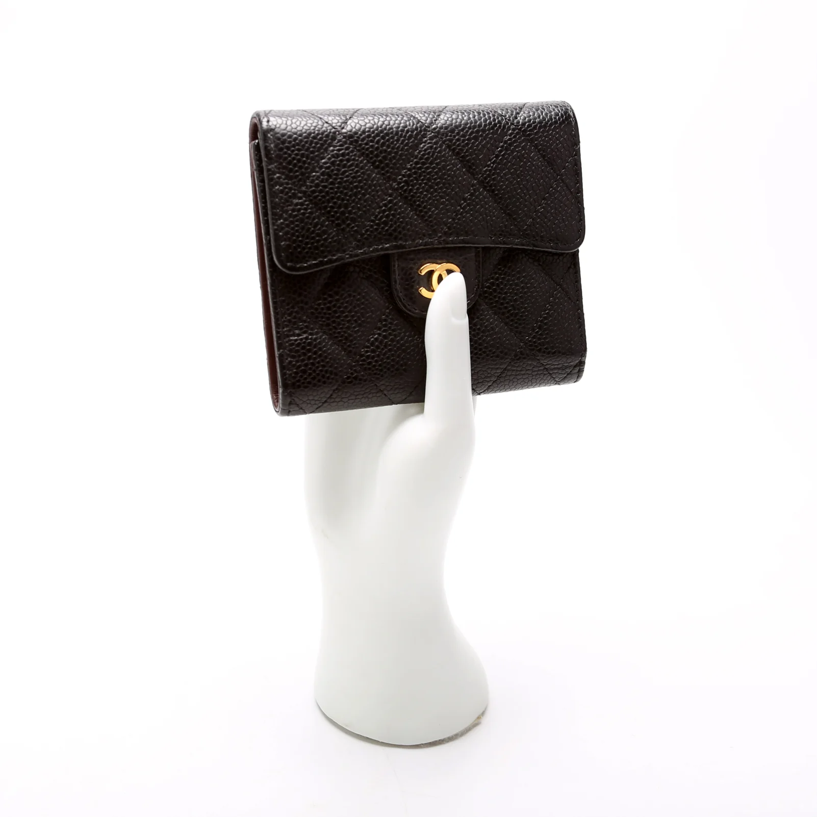 Classic Compact Flap Wallet Caviar 25M Black - Image 9