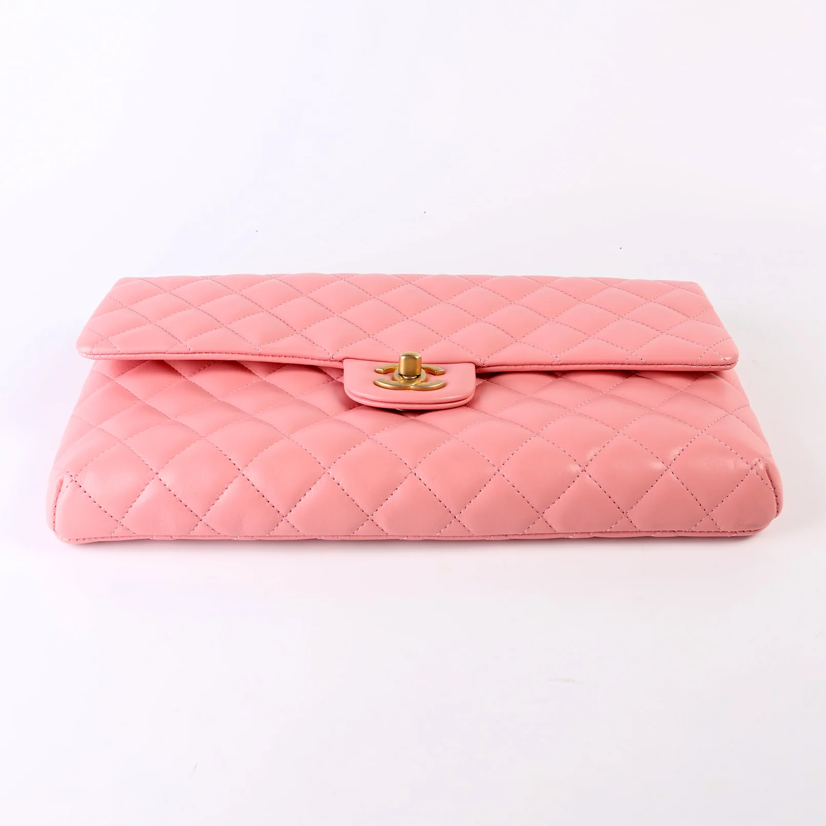 Classic Flap Clutch Lambskin Pink - Image 5