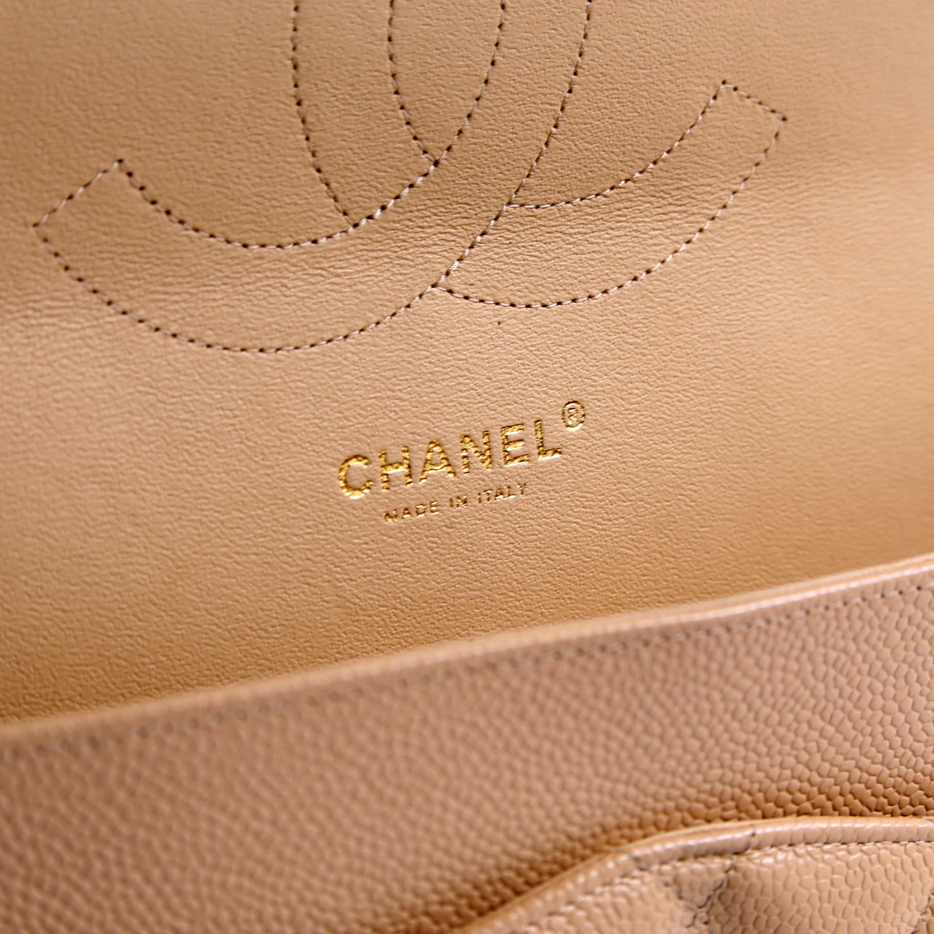 Classic Flap Jumbo Caviar 30M Tan - Image 11