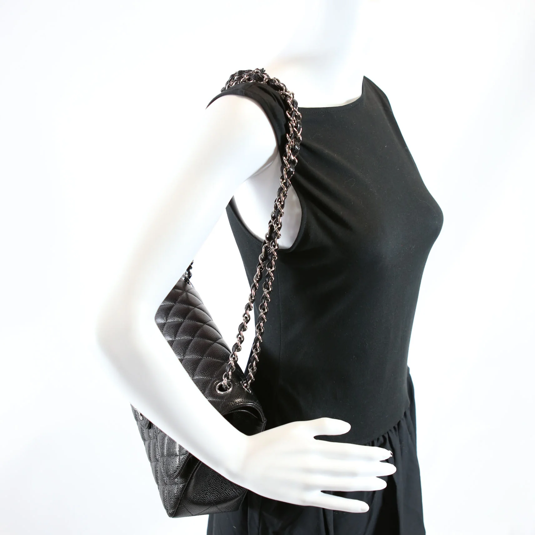 Classic Flap Jumbo Caviar RFID Black - Image 10