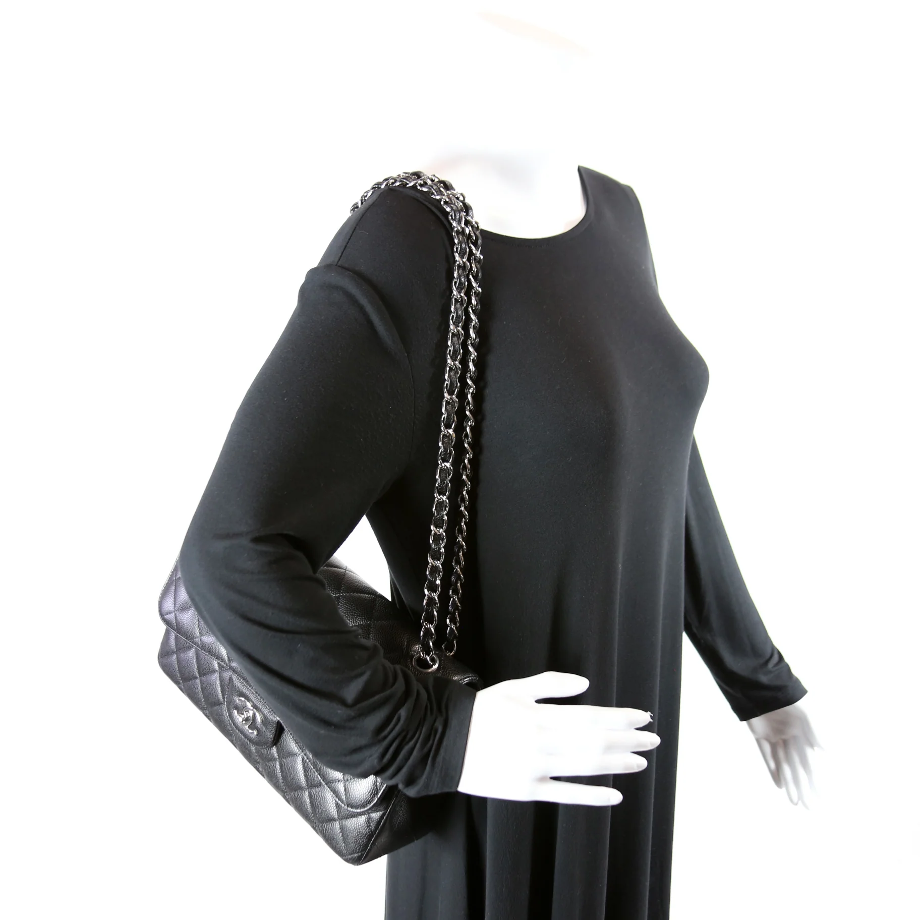 Classic Flap Jumbo Caviar RFID Black - Image 11
