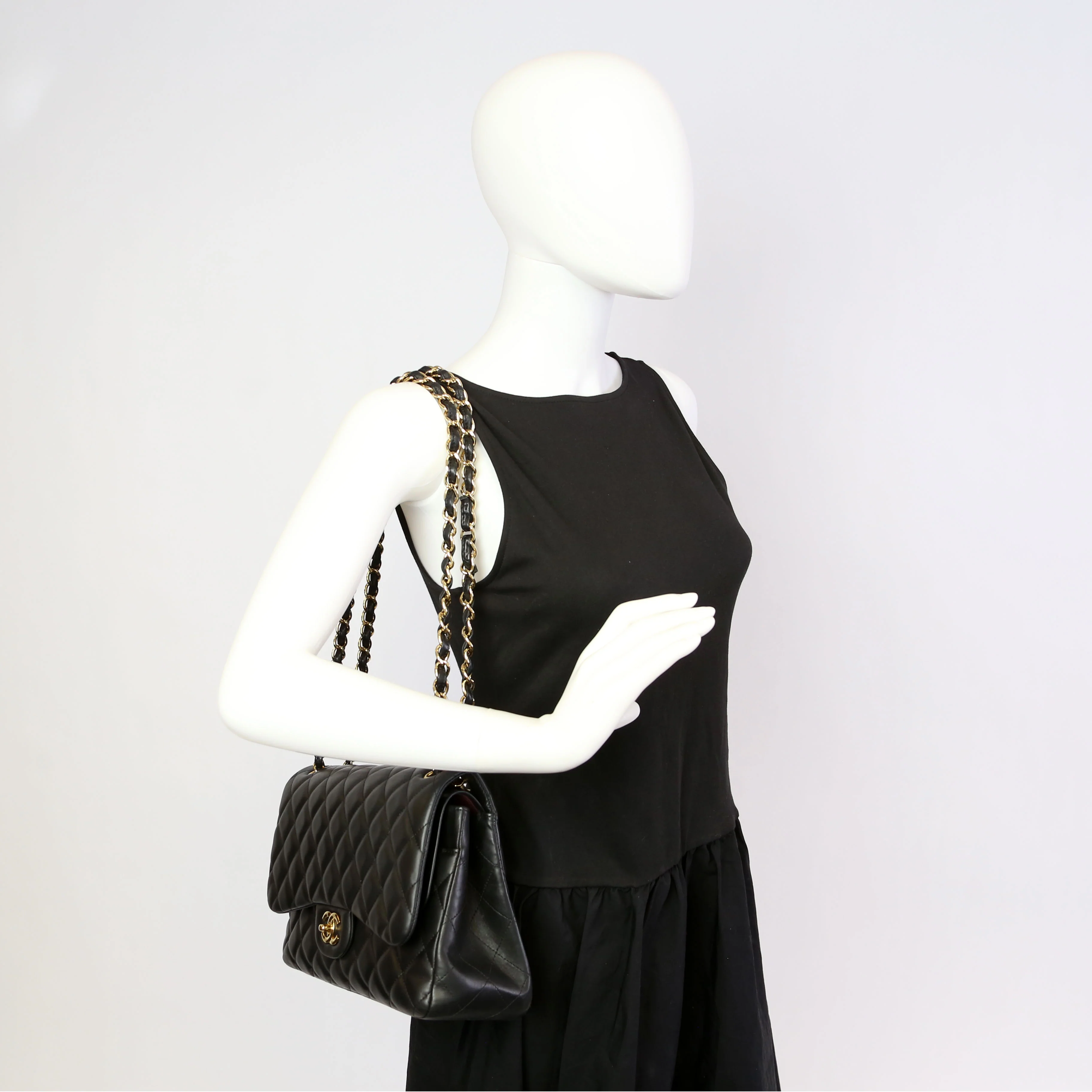 Classic Flap Jumbo Lambskin 14M Black - Image 16