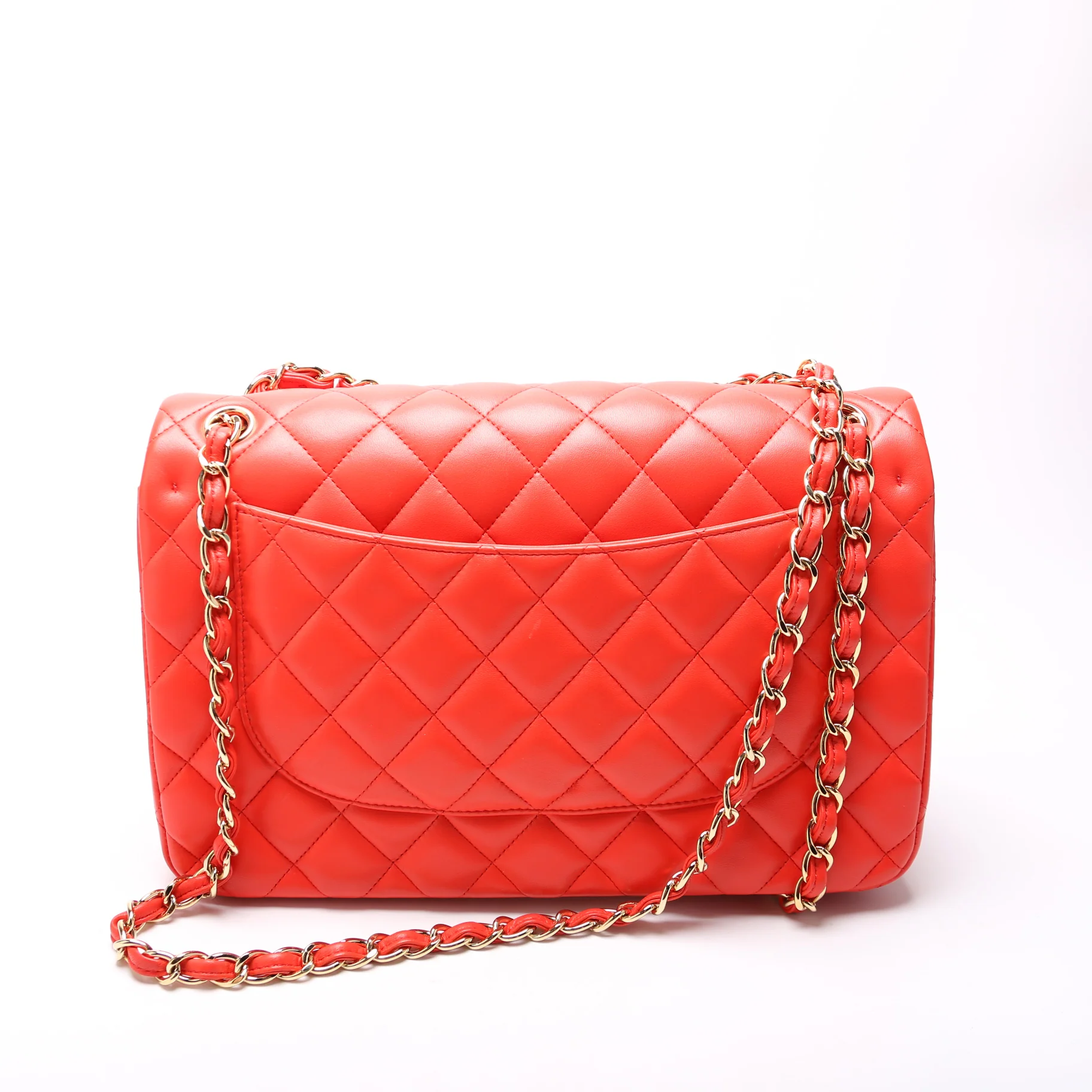 Classic Flap Jumbo Lambskin 20-23 Orange - Image 3