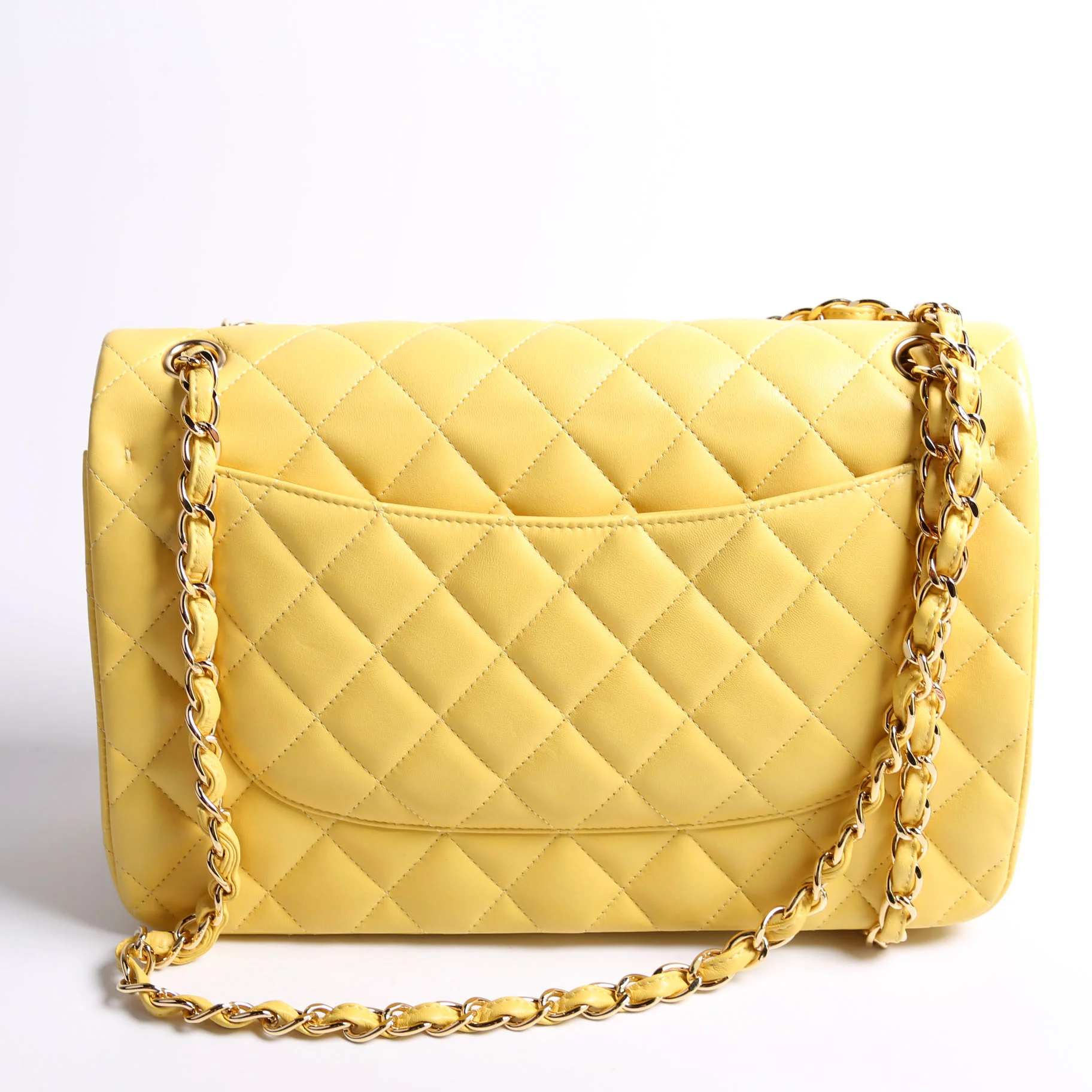 Classic Flap Jumbo Lambskin 21-24M Yellow - Image 3