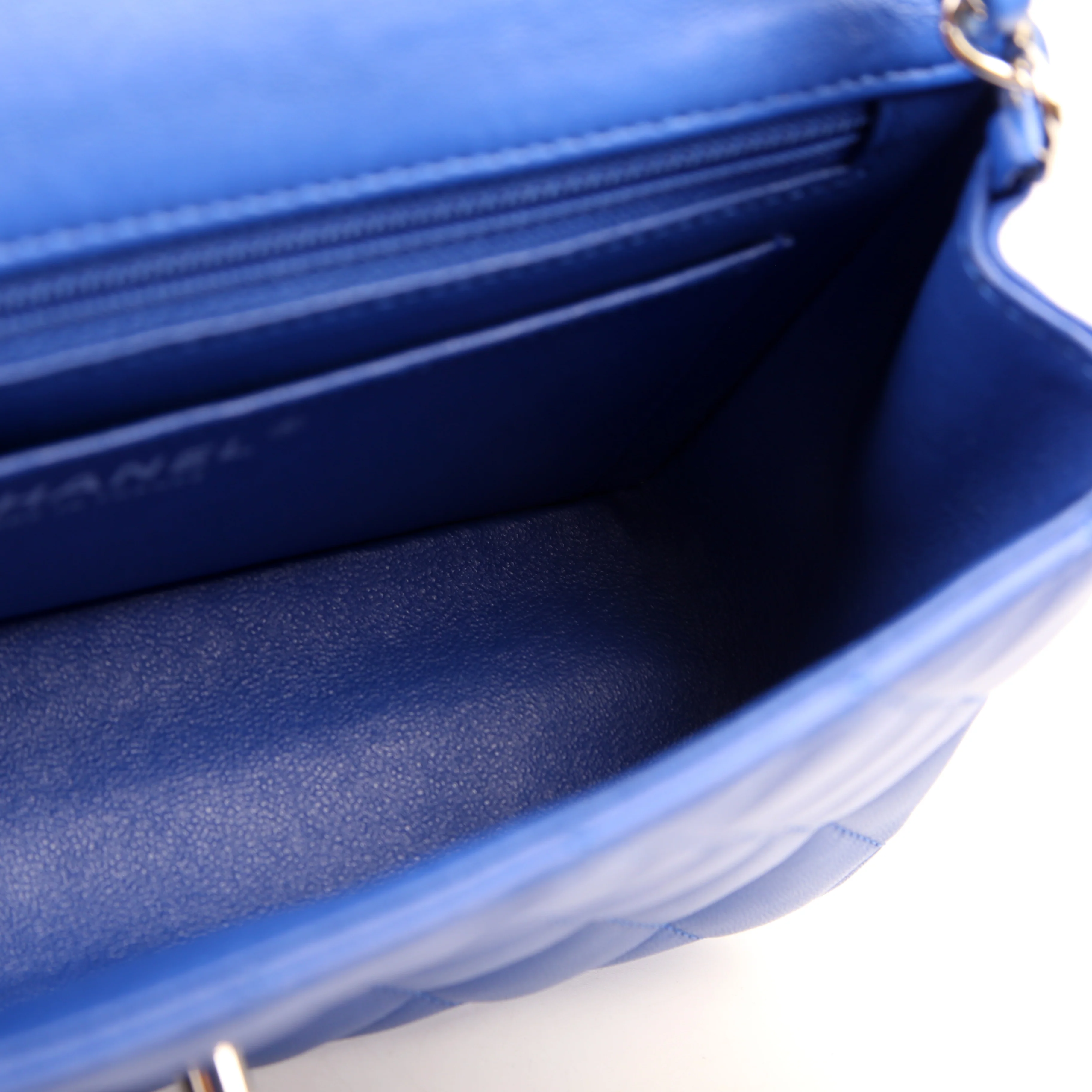 Classic Flap Mini Rectangle Lambskin Blue - Image 11