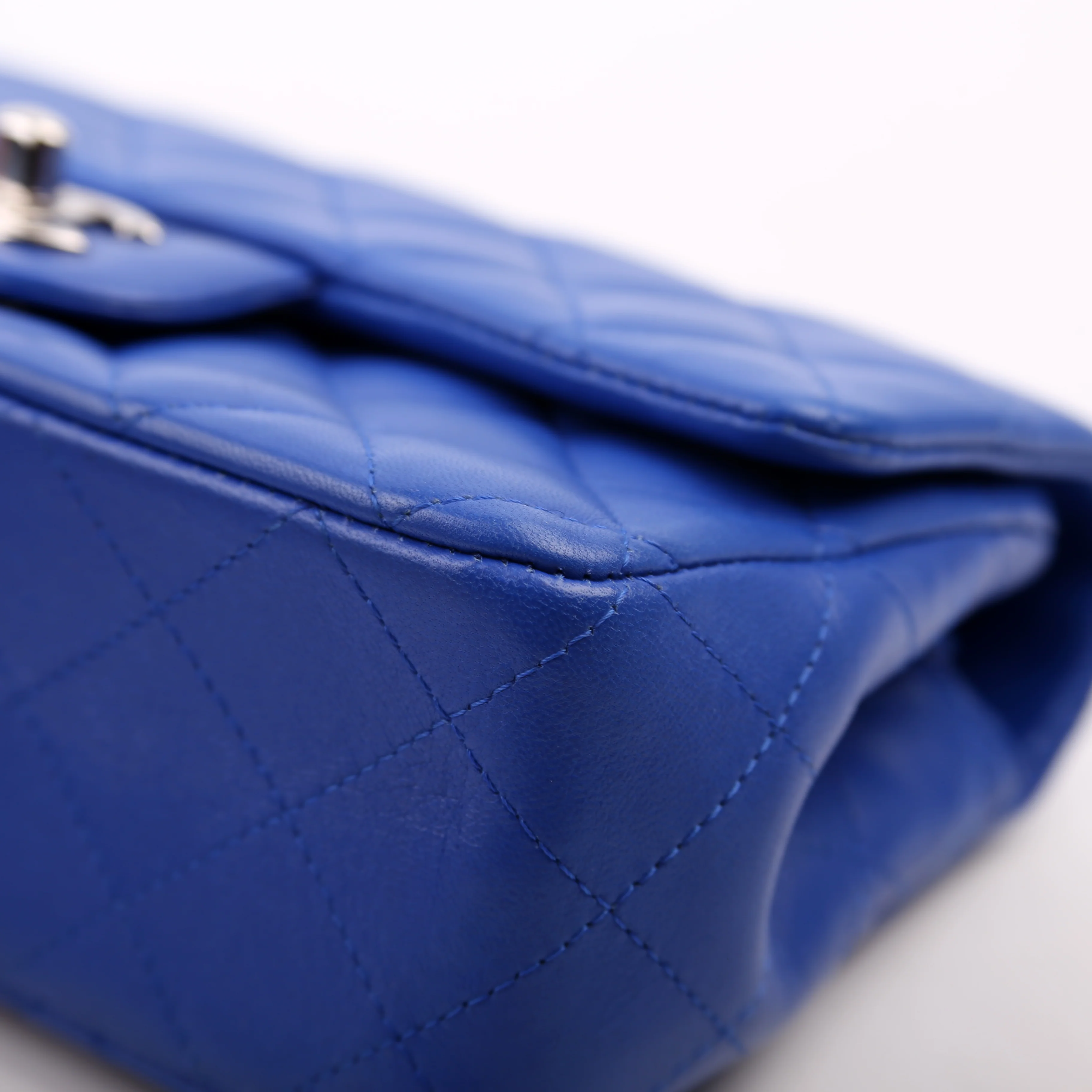 Classic Flap Mini Rectangle Lambskin Blue - Image 6