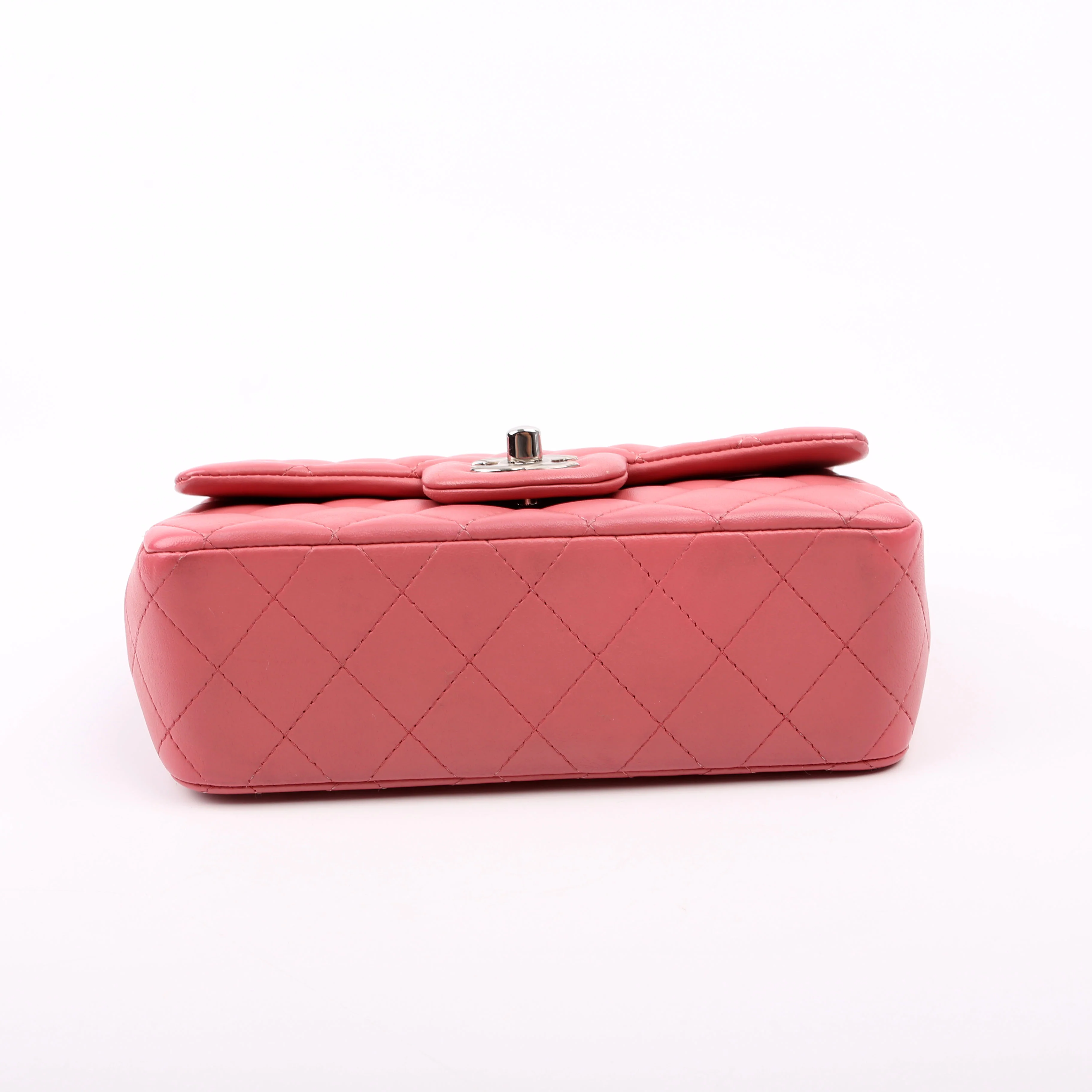 Classic Flap Mini Rectangle Lambskin Pink 28M - Image 4