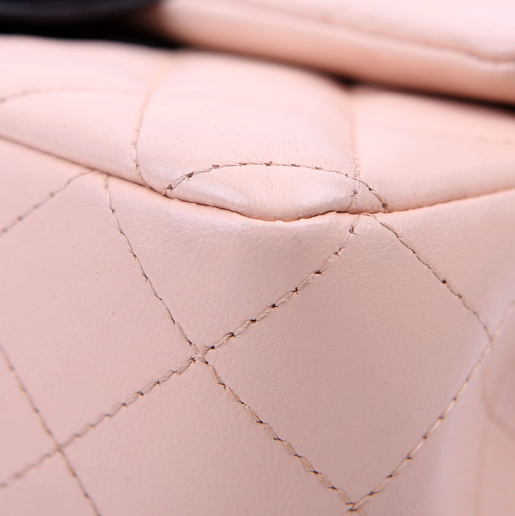 Classic Flap Mini Rectangle Lambskin RFID Black/Pink - Image 6