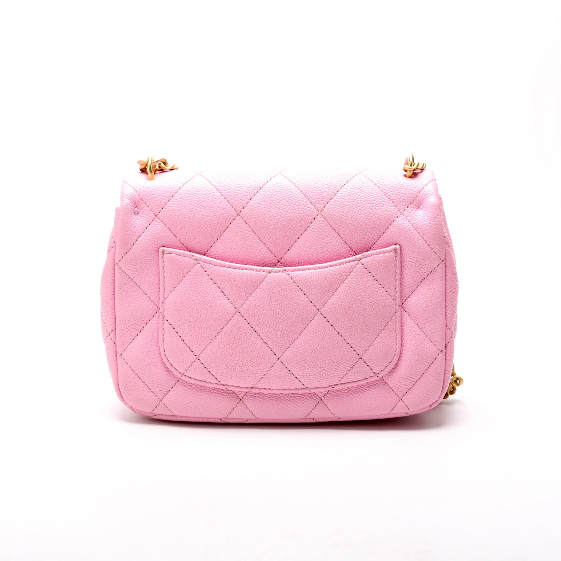 Classic Flap Mini Sweetheart Chain Caviar RFID Pink - Image 4