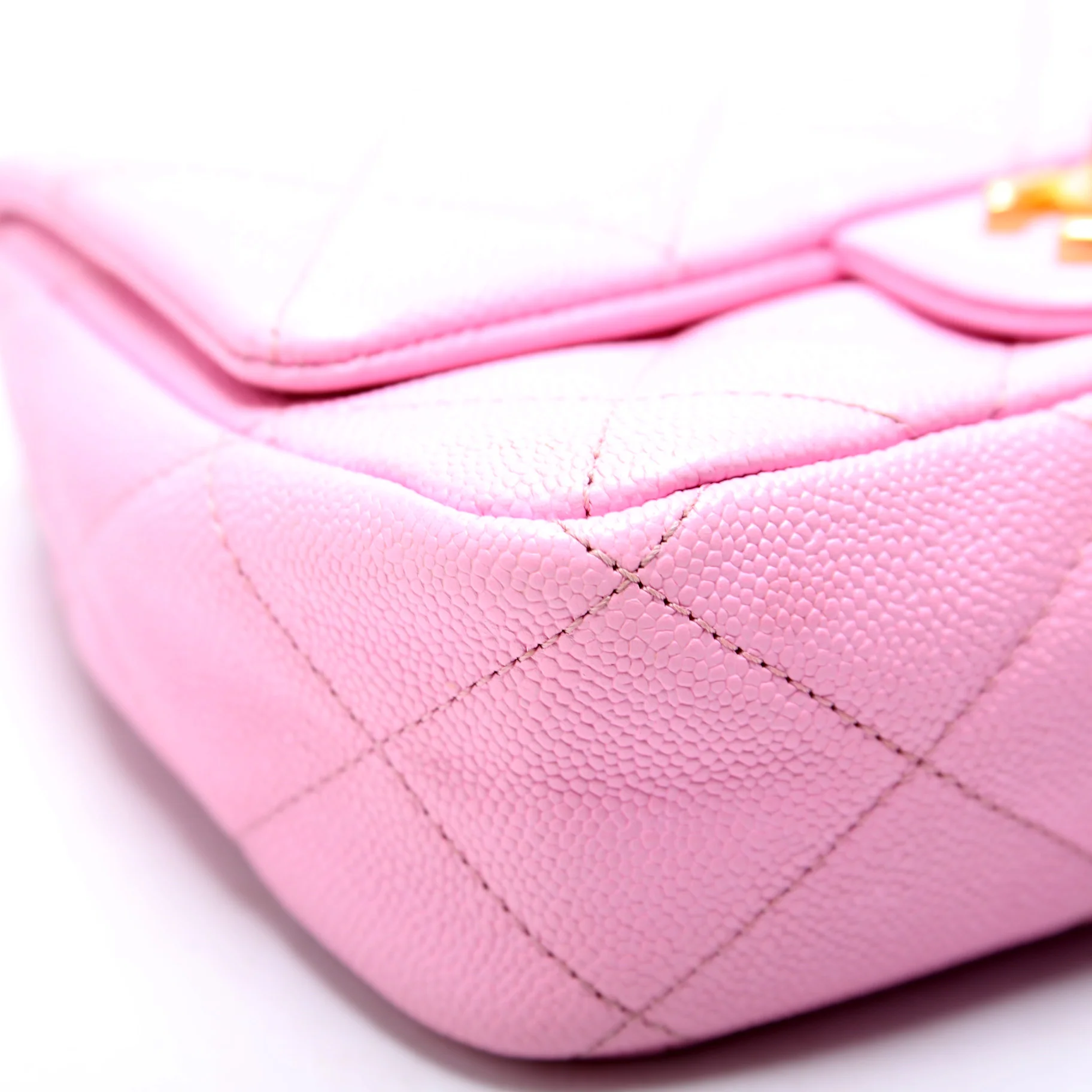 Classic Flap Mini Sweetheart Chain Caviar RFID Pink - Image 6