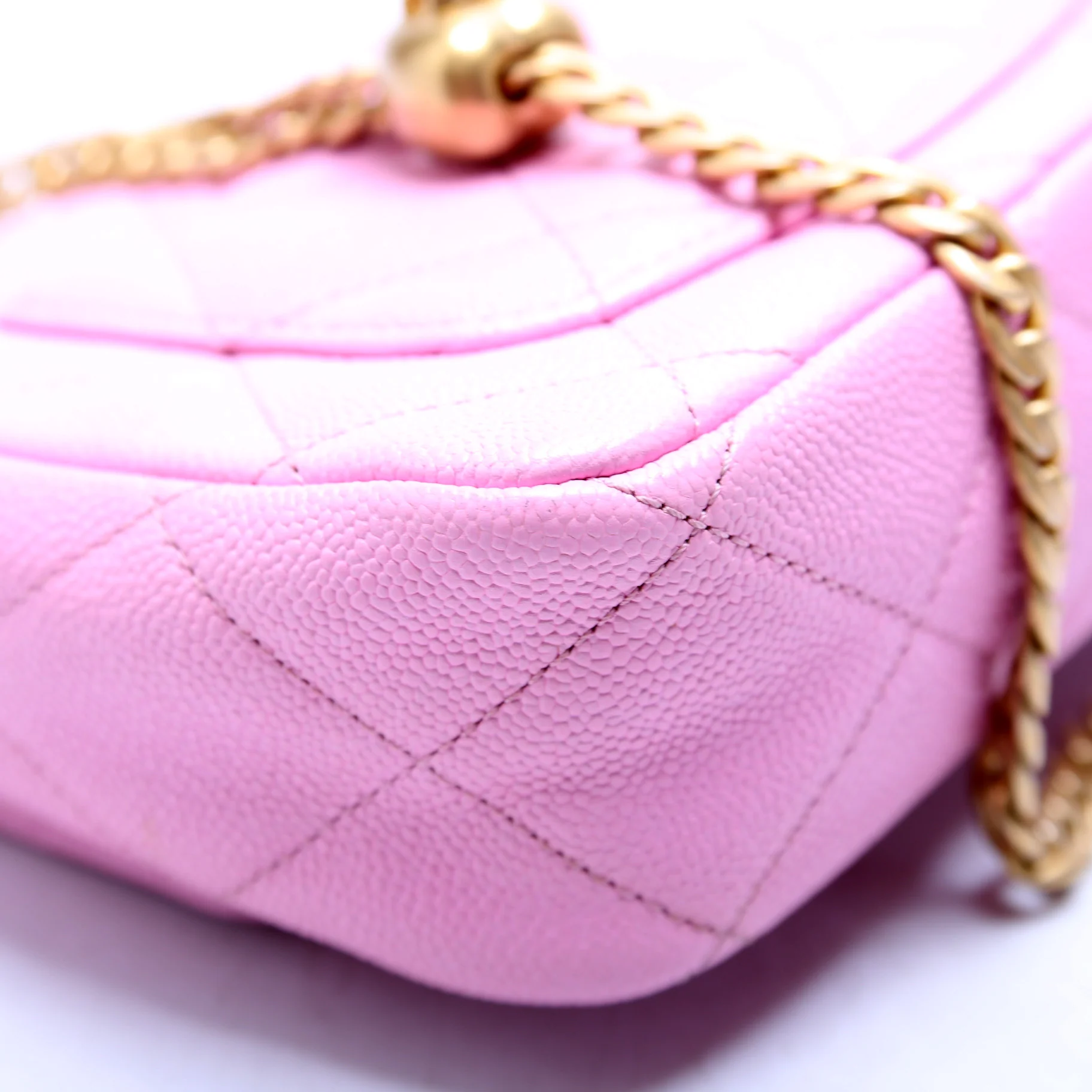 Classic Flap Mini Sweetheart Chain Caviar RFID Pink - Image 8