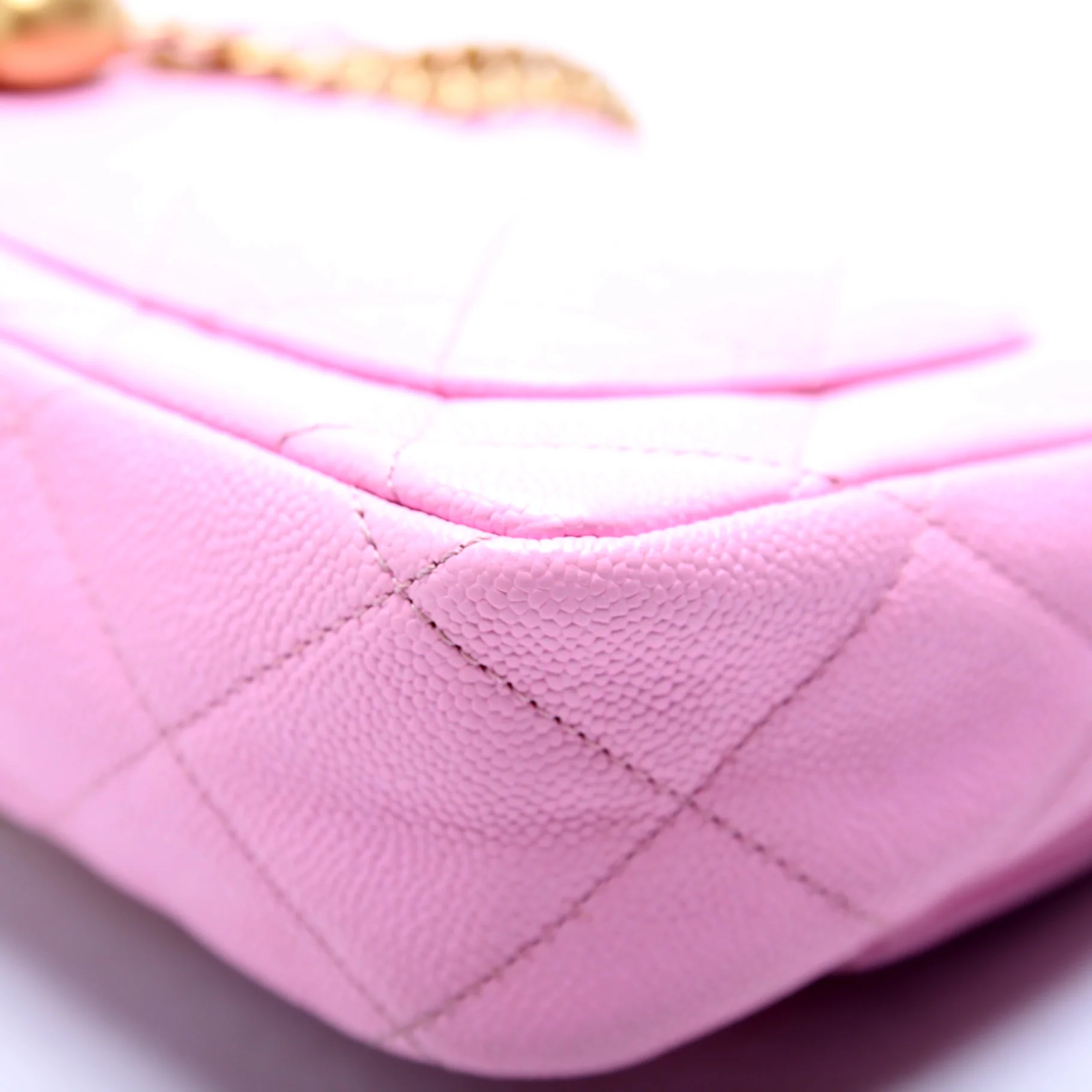 Classic Flap Mini Sweetheart Chain Caviar RFID Pink - Image 9