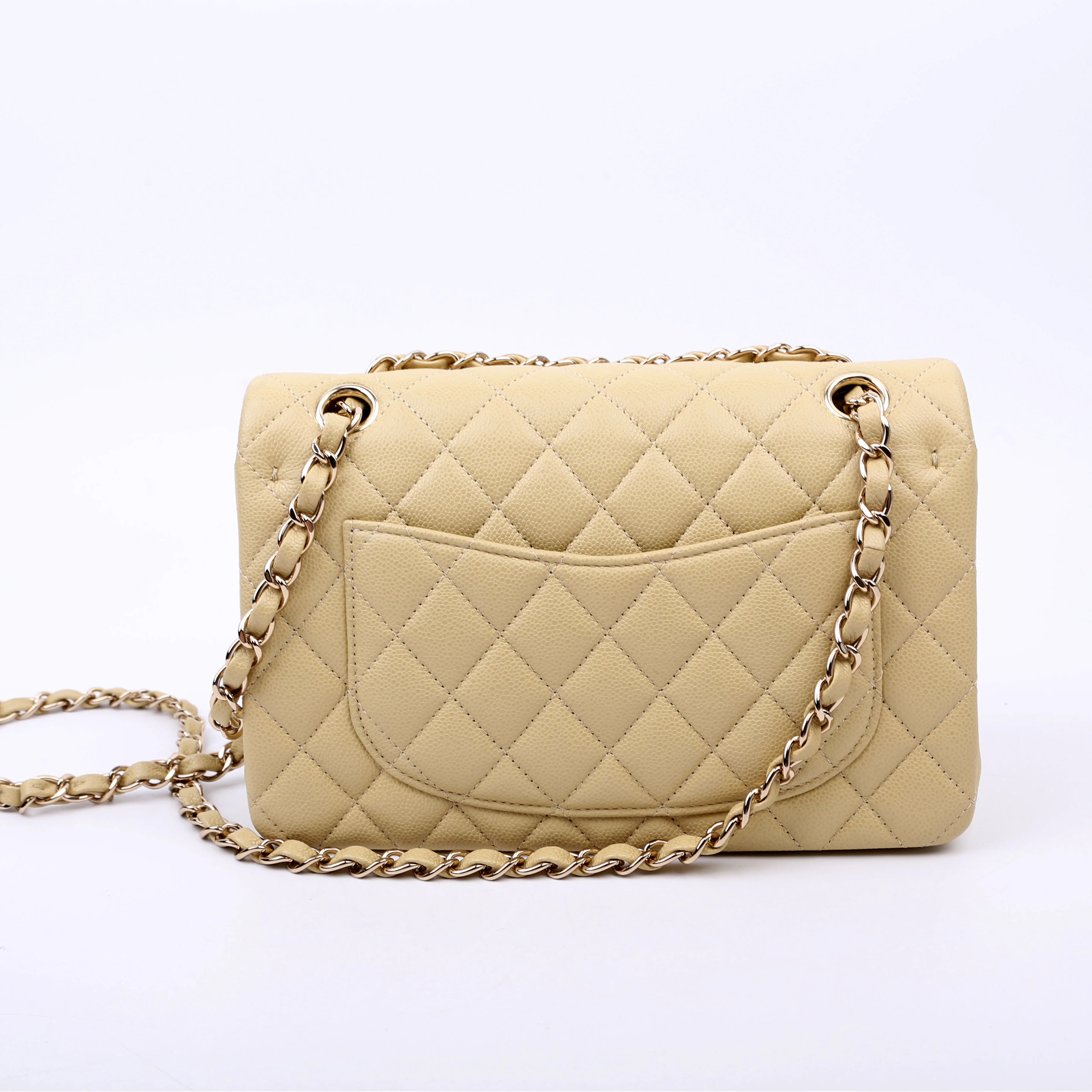 Classic Flap Small Caviar Neutral - Image 3