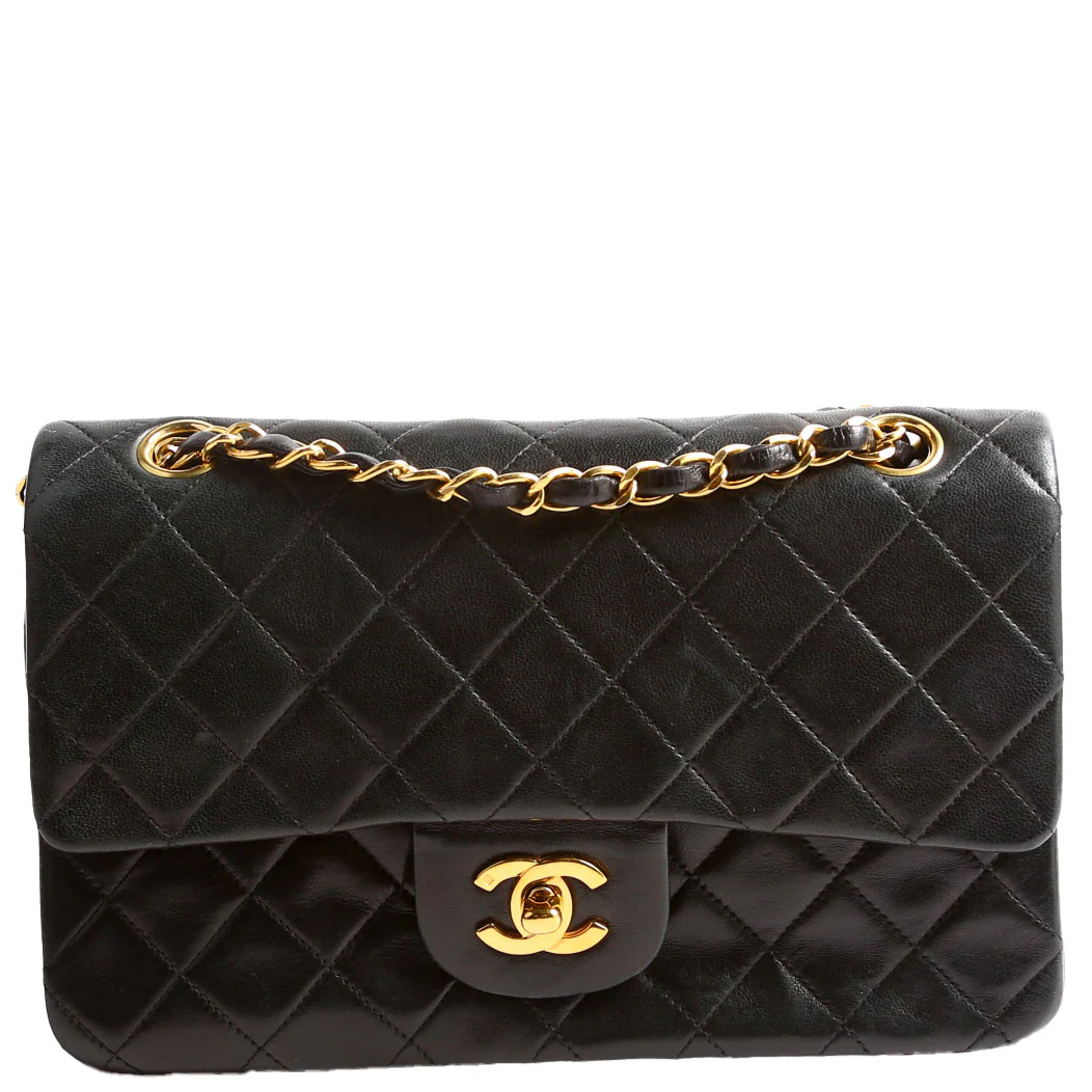 Classic Flap Small Lambskin 4M Black/Gold