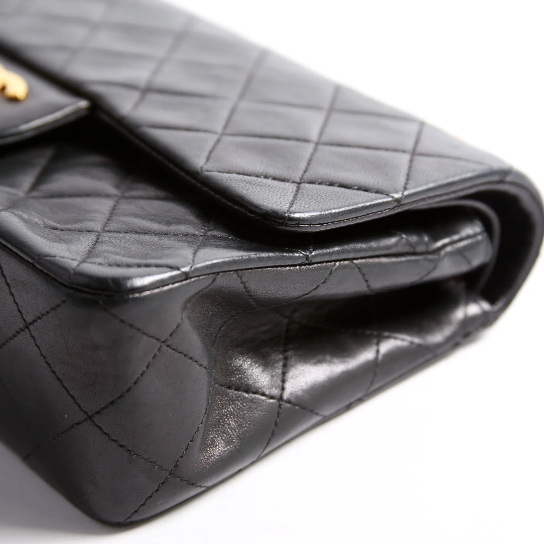 Classic Flap Small Lambskin 4M Black/Gold - Image 5